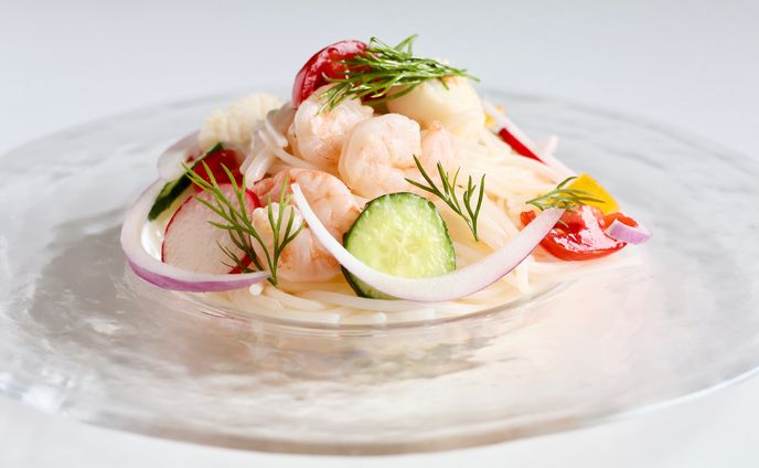 魚介の冷製パスタ
