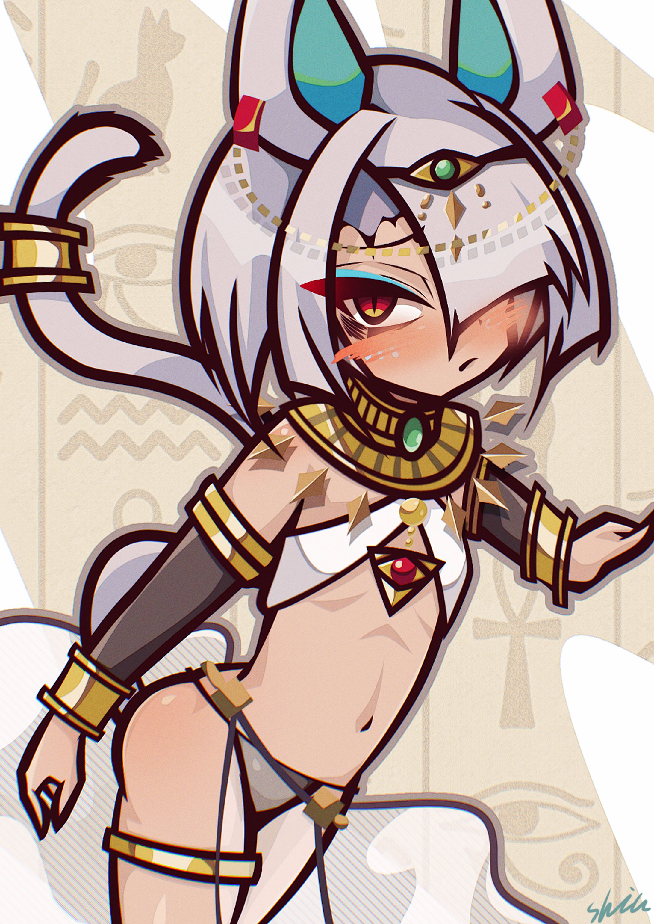 褐色エジプト猫耳ロリちゃん🐈👁-1