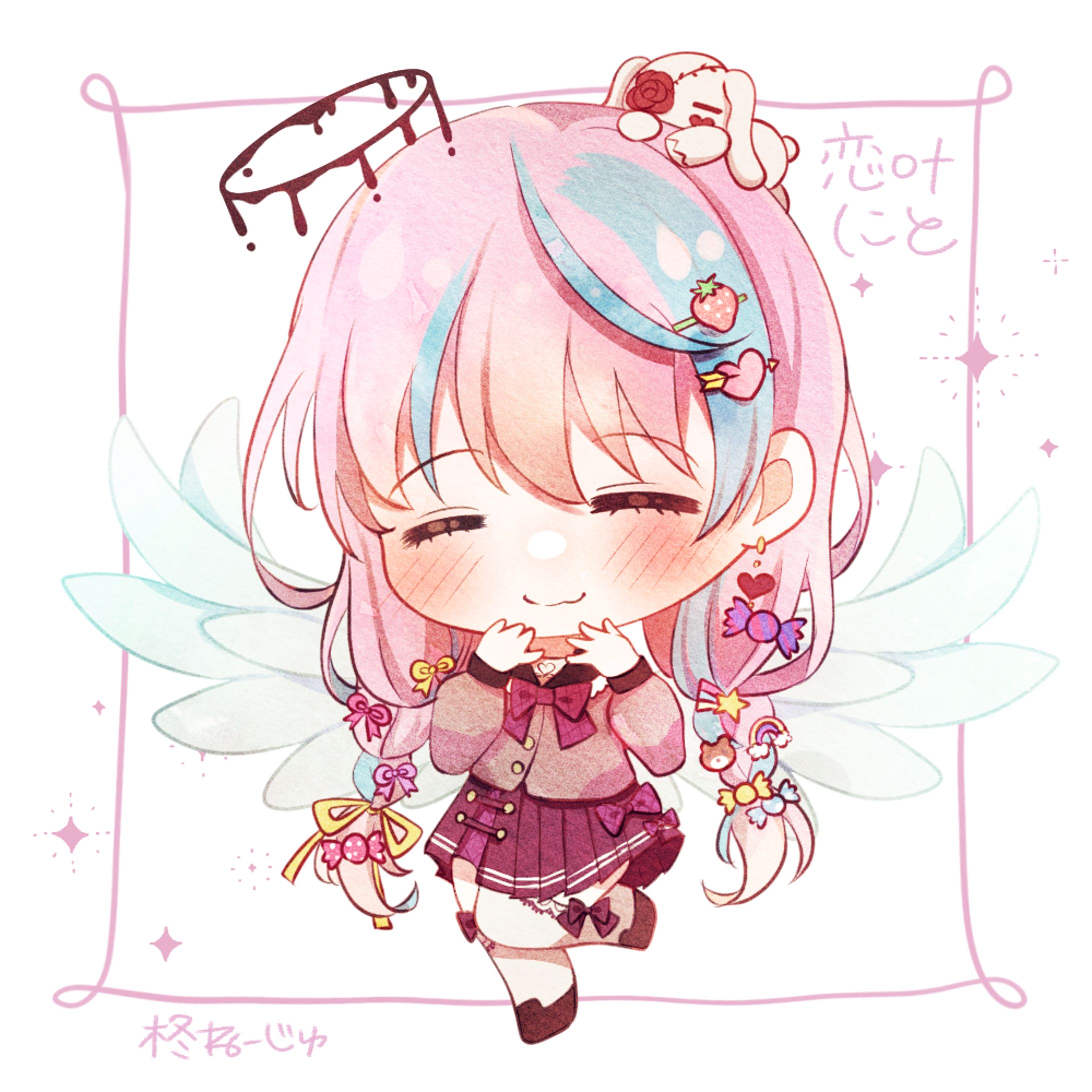 恋叶にと様＊水彩風SDイラスト-1