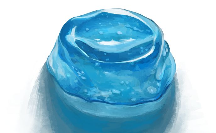 1時間おえかき：硬めのクリアスライム