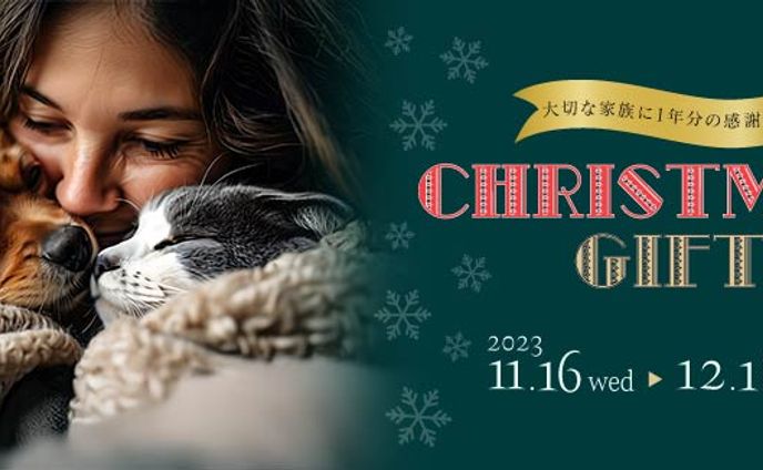 【SAMPLE】ペット用品・クリスマスの特集ページバナー