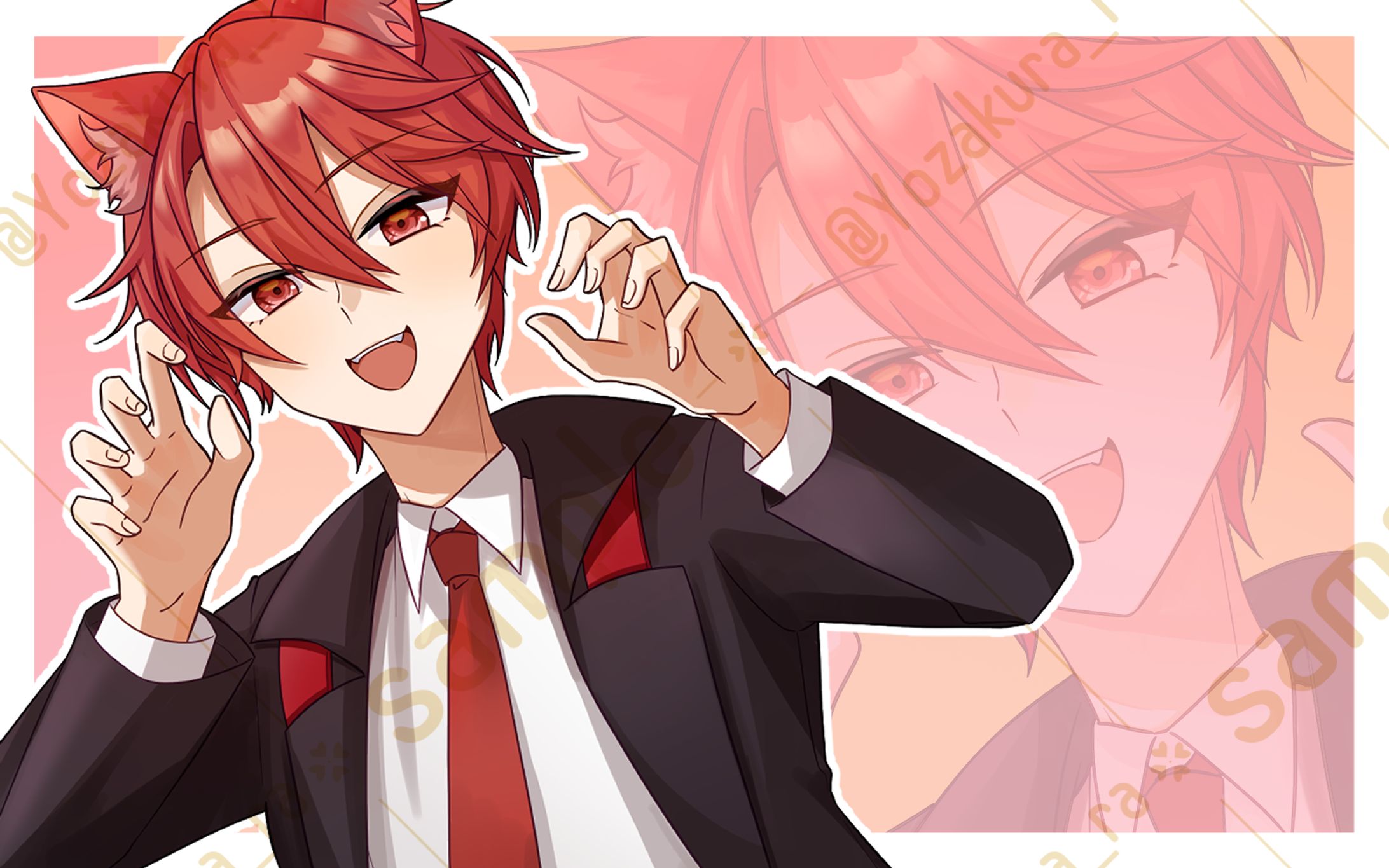 夢叶ろま様 1周年記念イラスト-1