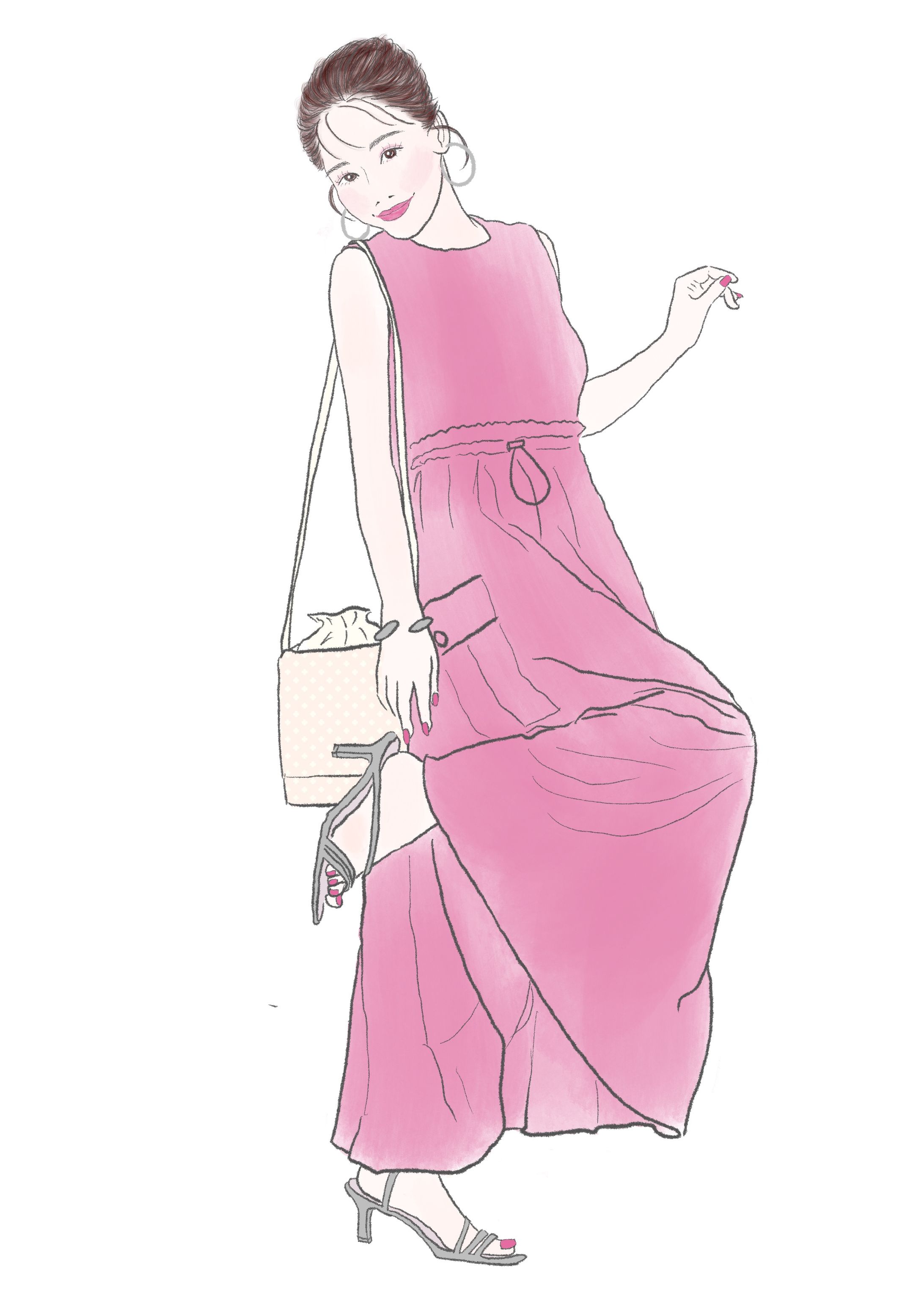 ブルベ夏　ワンピ　女性-1