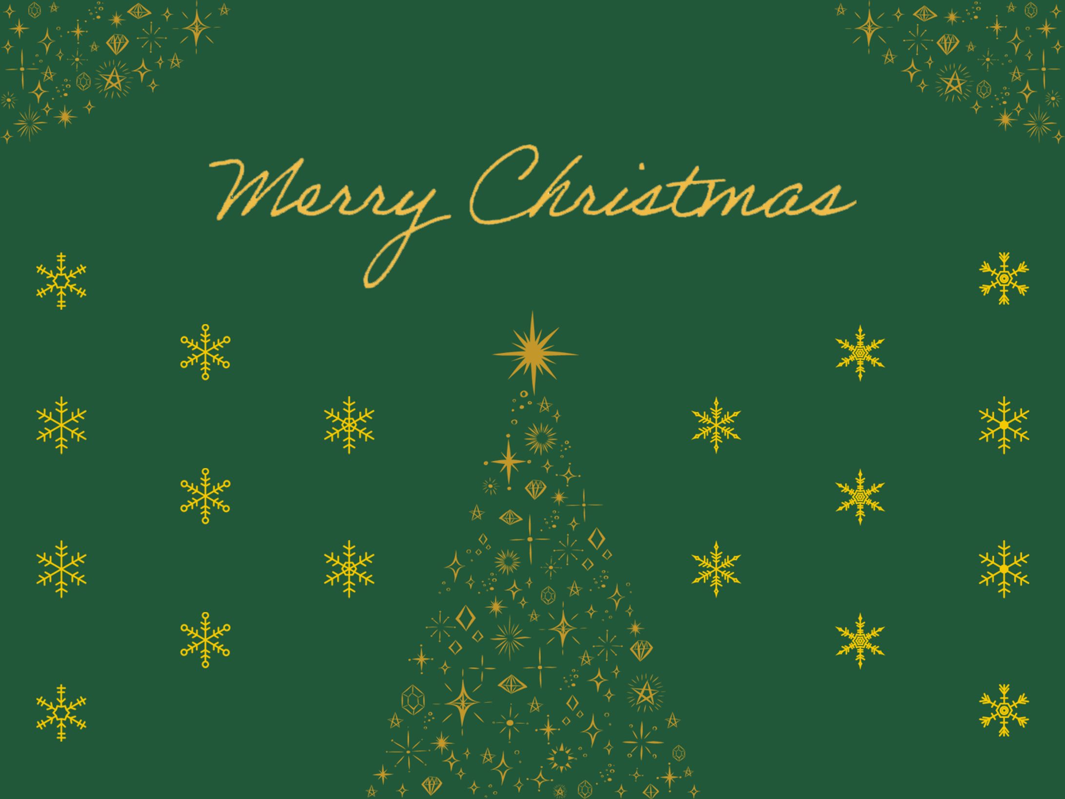 クリスマスカード（緑）-1