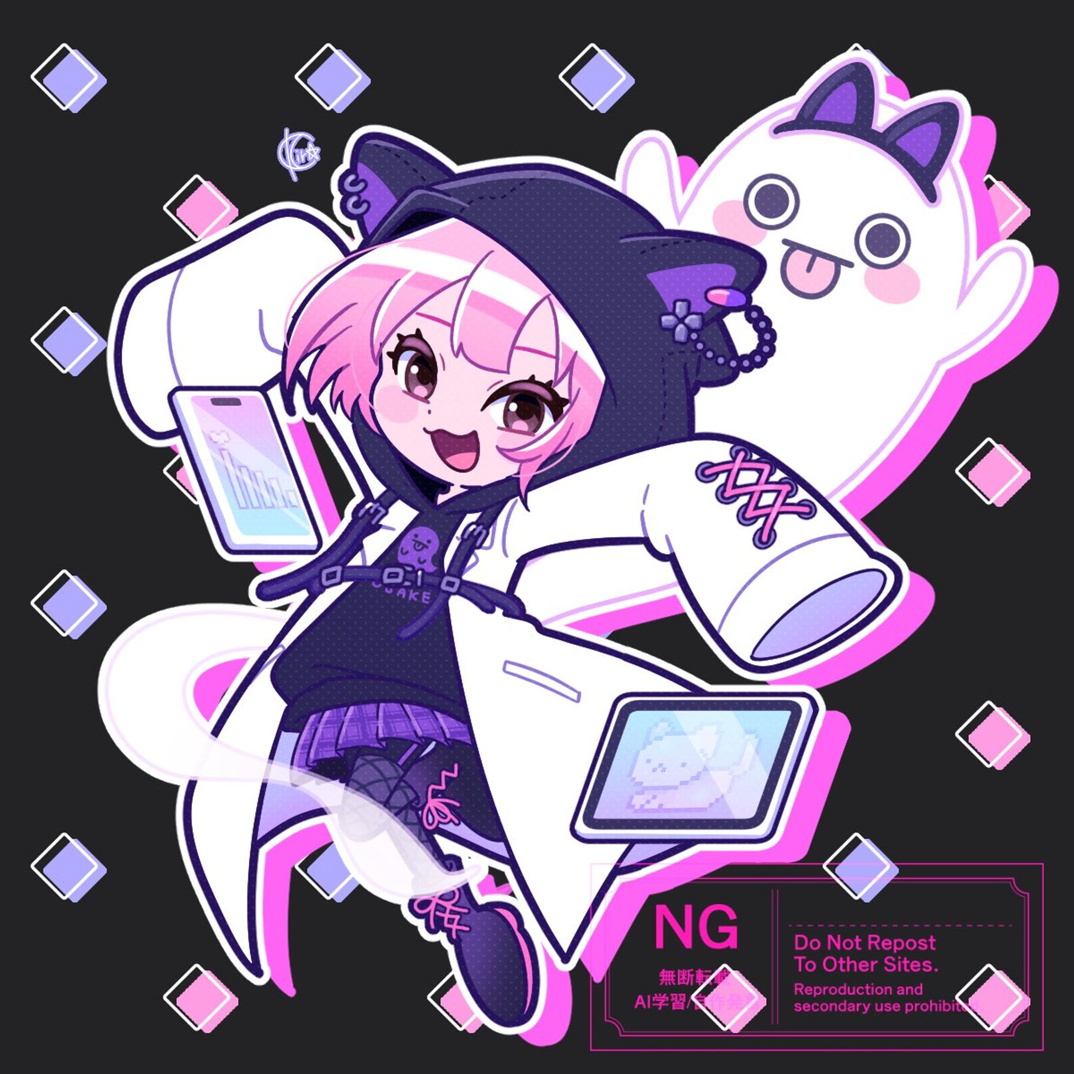 【実績】チャンネル登録者プレゼント用イラスト-1