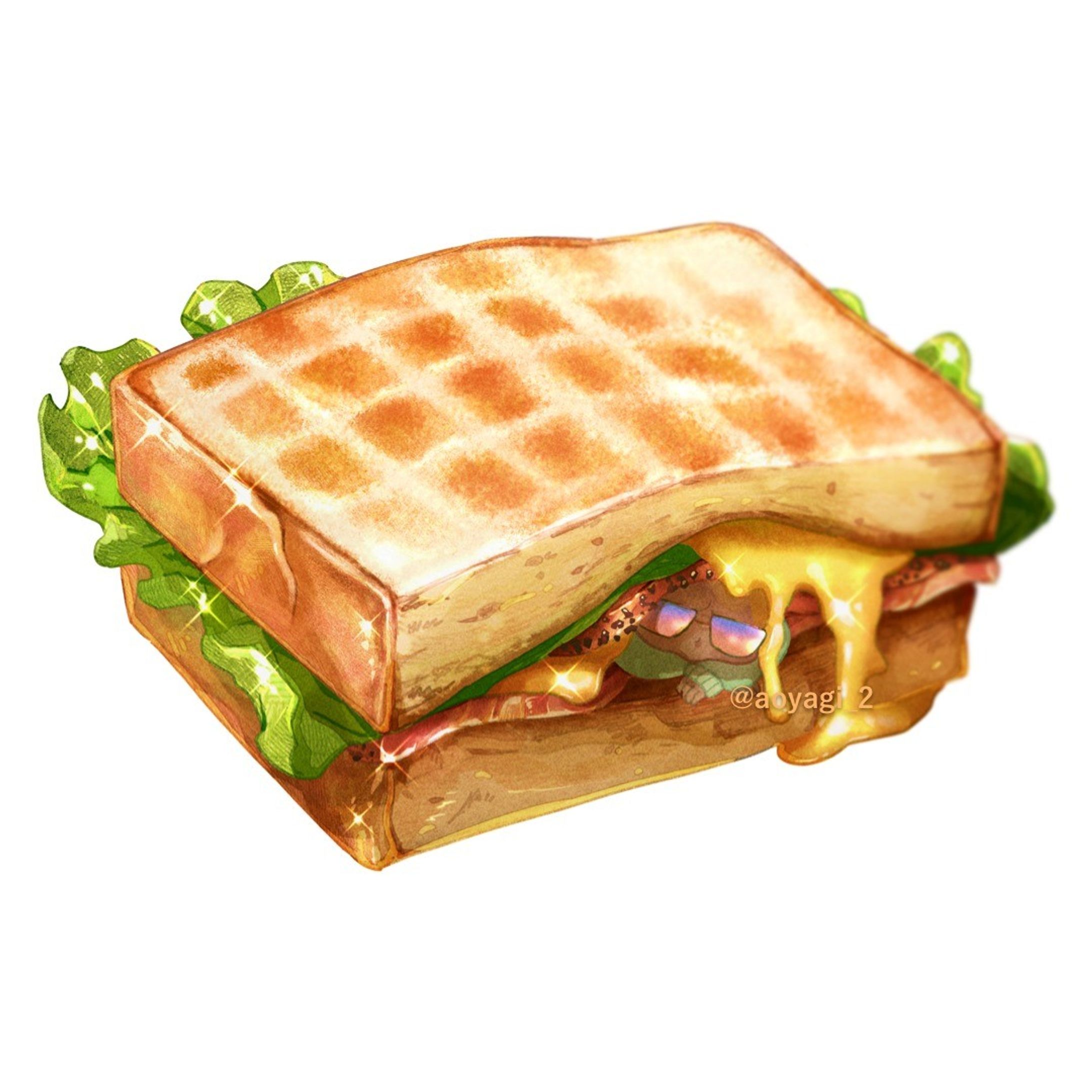 サンドイッチ🥪
#食べ物イラスト #イラスト #デジタルイラスト #illustration #イラストグラム #drawing-1