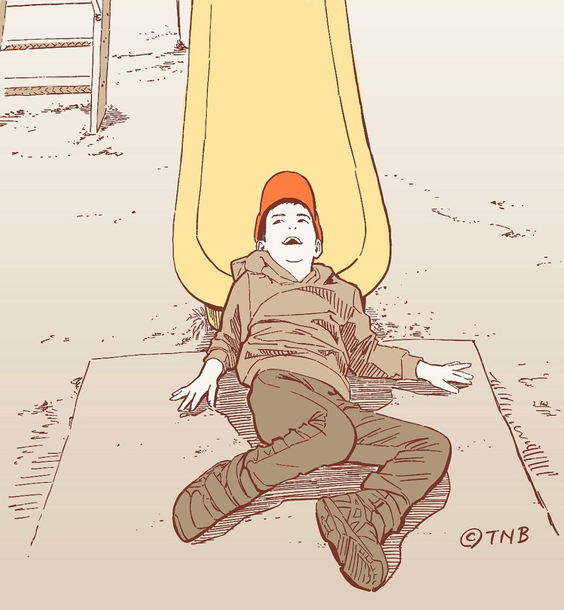 Landing failure‼︎
#うちの息子のポートレイト
#illustration #portrait #boy-1