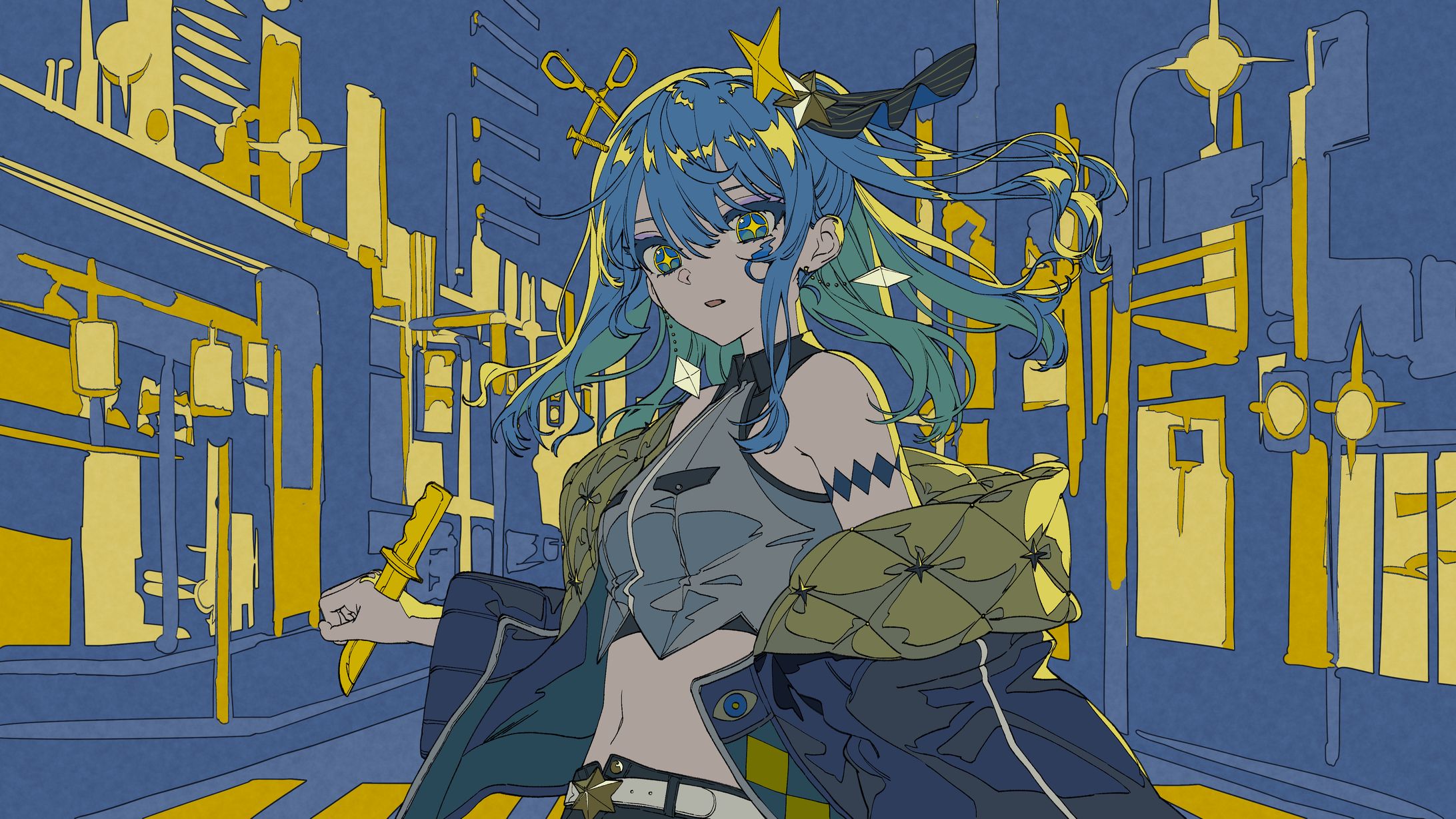 「幽霊東京」イラスト制作｜星街すいせい-1