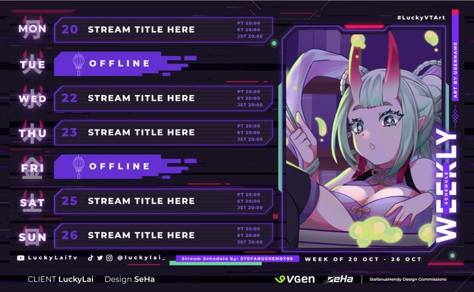 LuckyLai Schedule