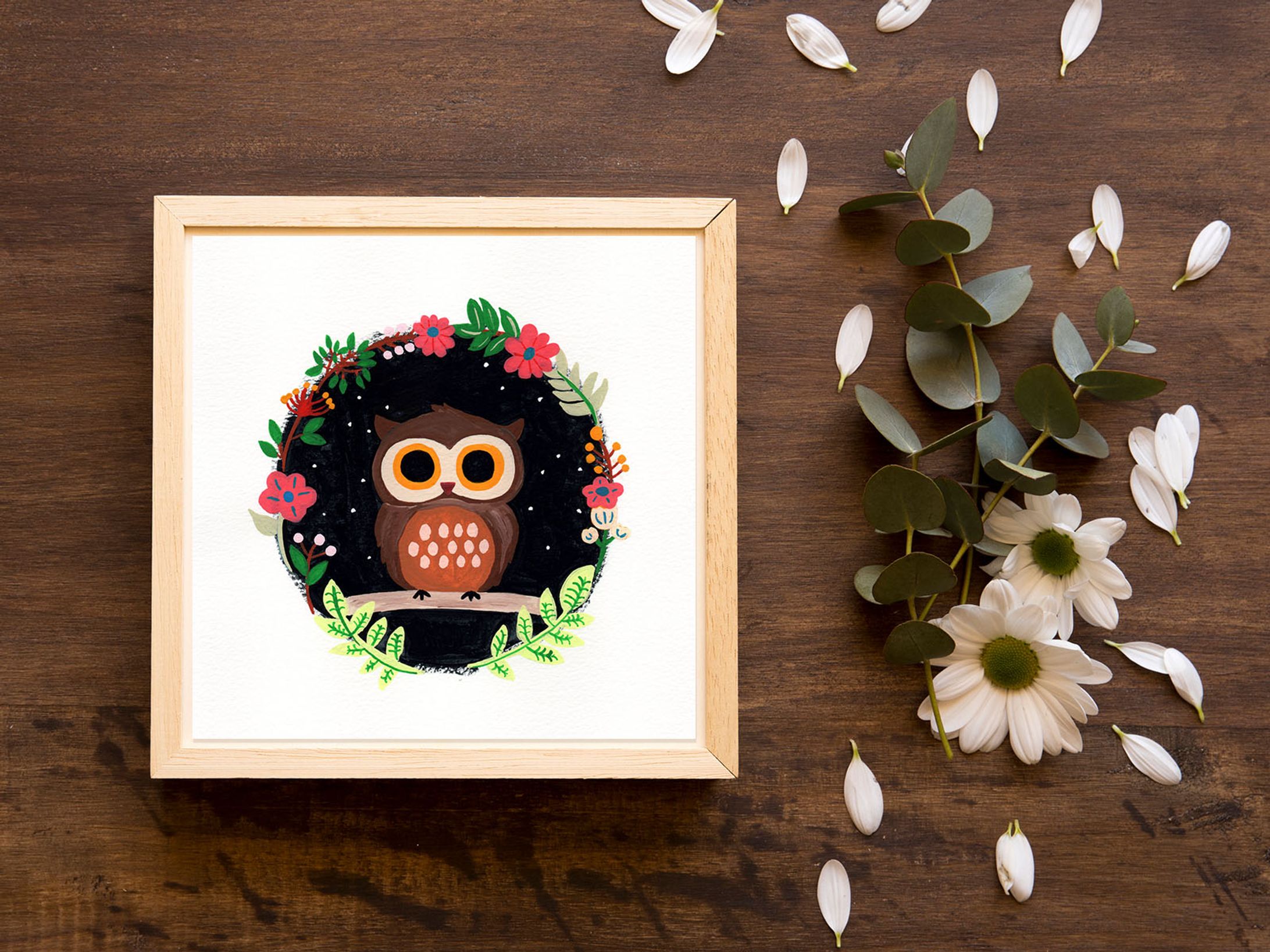 原画 -フクロウ博士--1