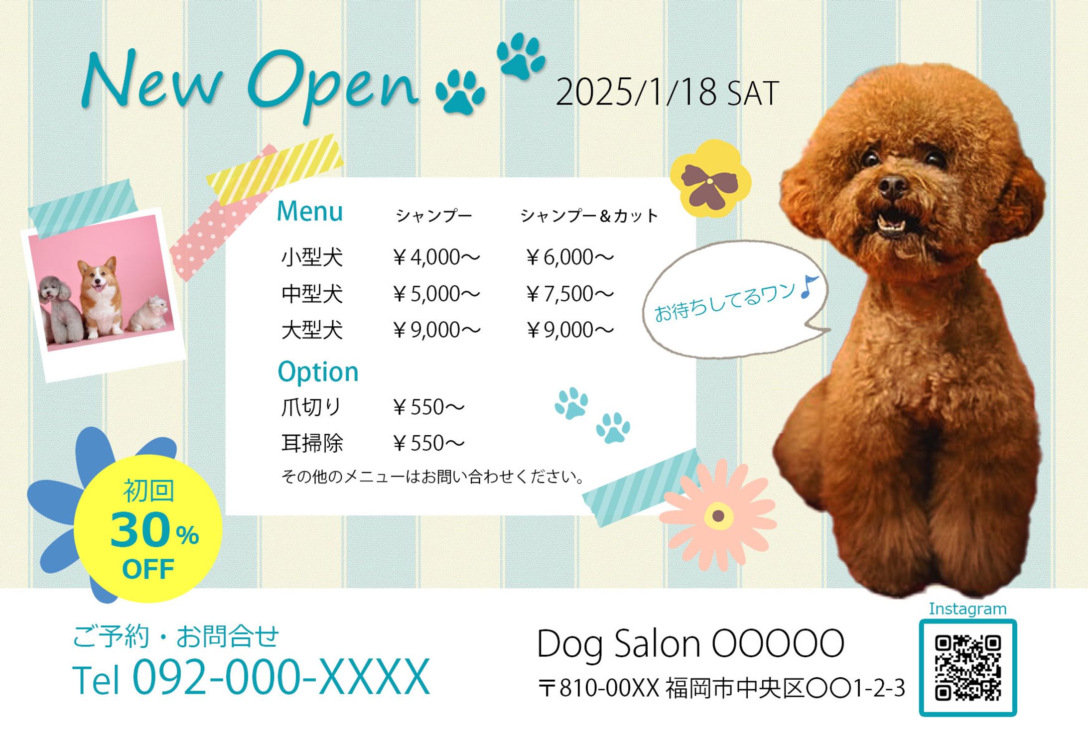 【ハガキ】ペットサロンOPENキャンペーン-1