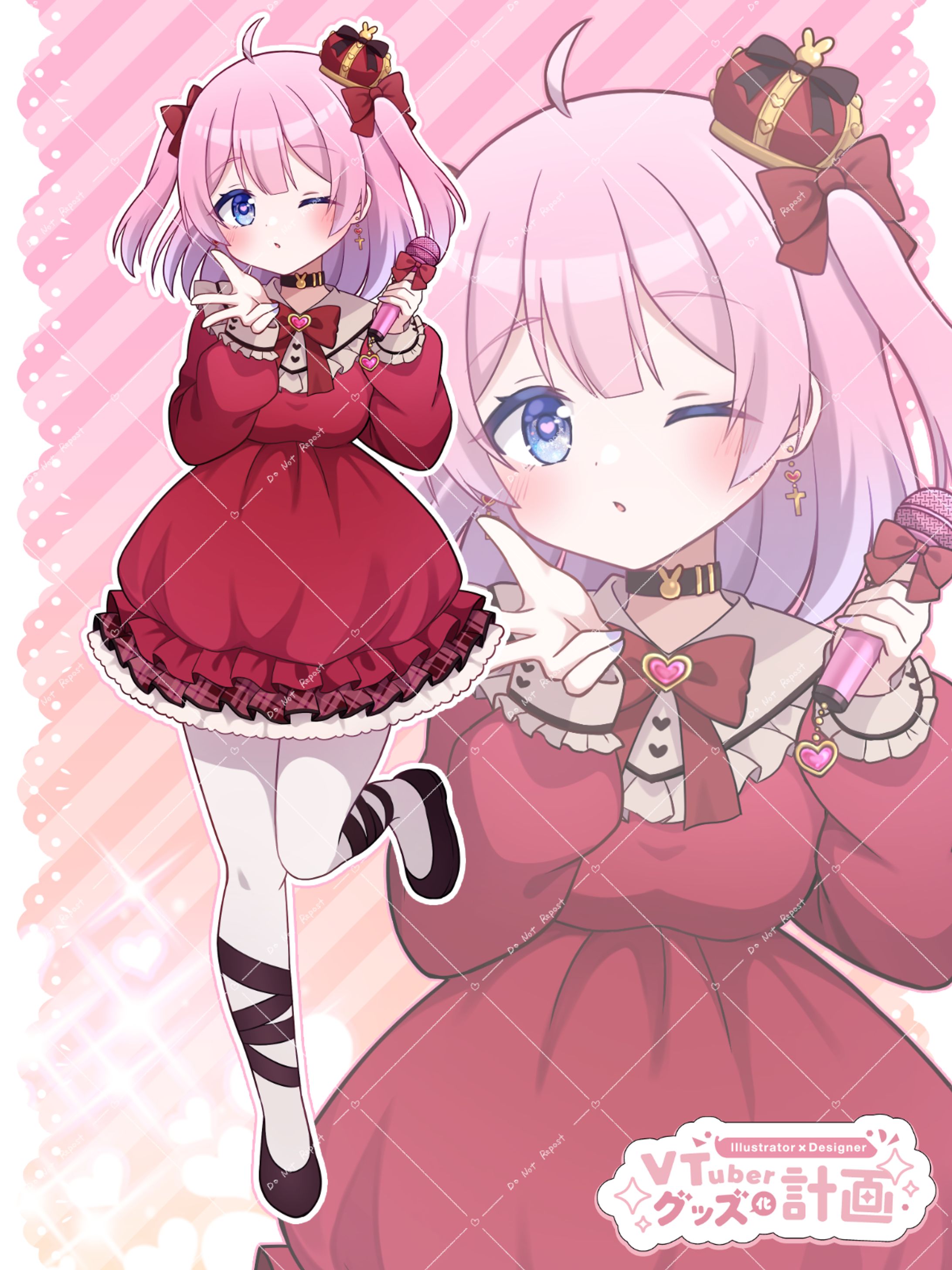 『Vtuberグッズ化計画』まよなかねむこ / みけおう グッズイラスト-1