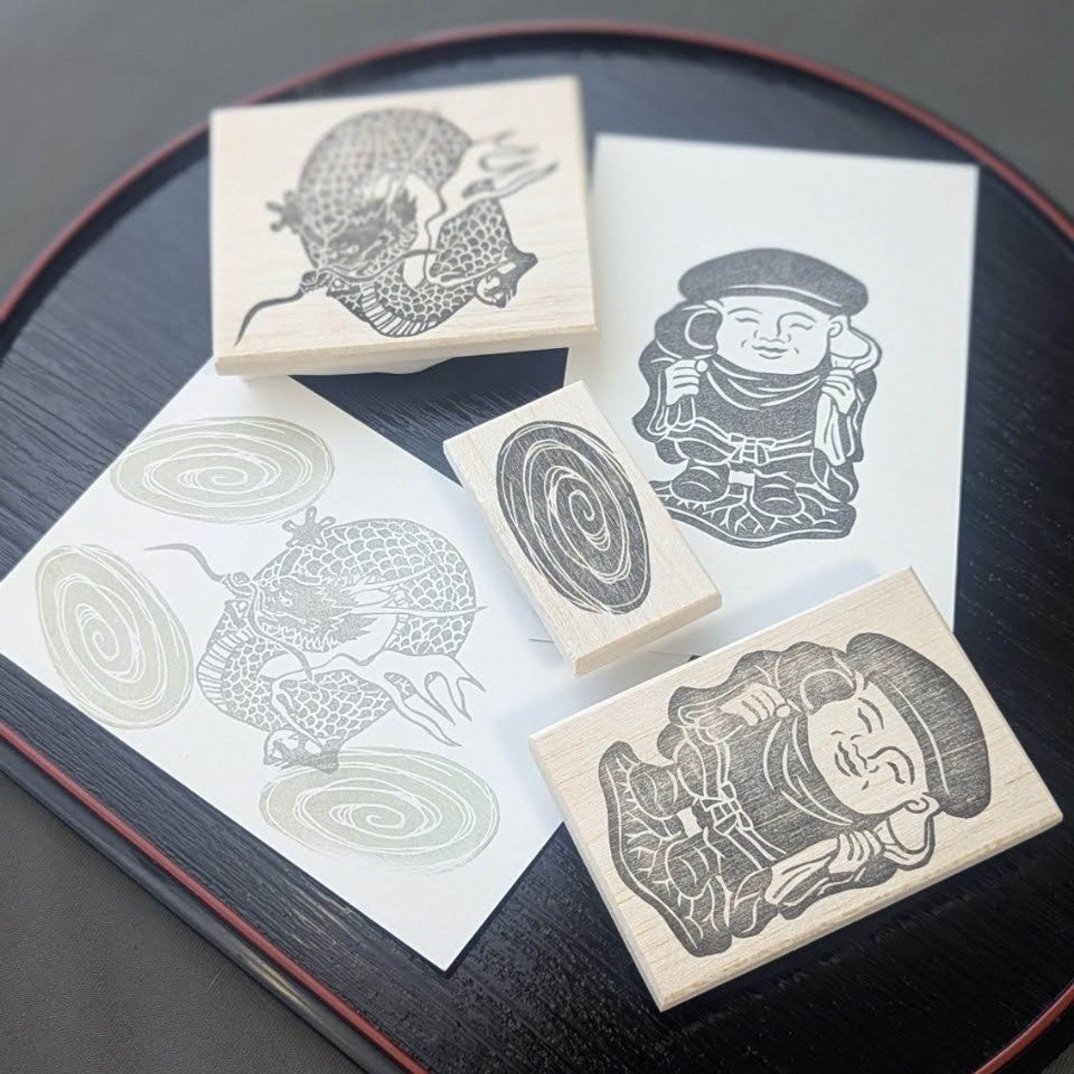 【御首題用はんこ】蓮華寺様　大黒様　龍　うずまき-1