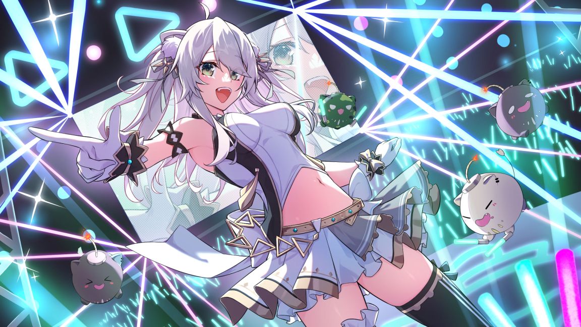 仕事絵【ホロライブ獅白ぼたん2周年記念配信サムネイルイラスト】