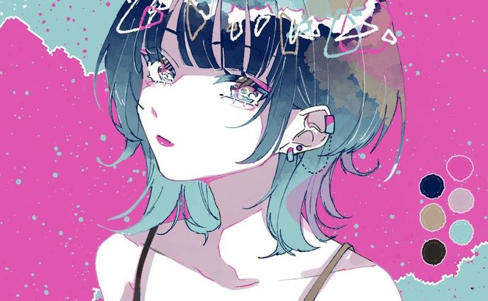 柚唄ソラさん（Twitter：u_taSbr）のカラーパレットをお借りして、つよつよな女の子を描きました。

#illustration #illustagram #drawing #artwork #art #painting 
#イラスト好きな人と繋がりたい #イラスト #いらすとぐらむ #イラストグラム