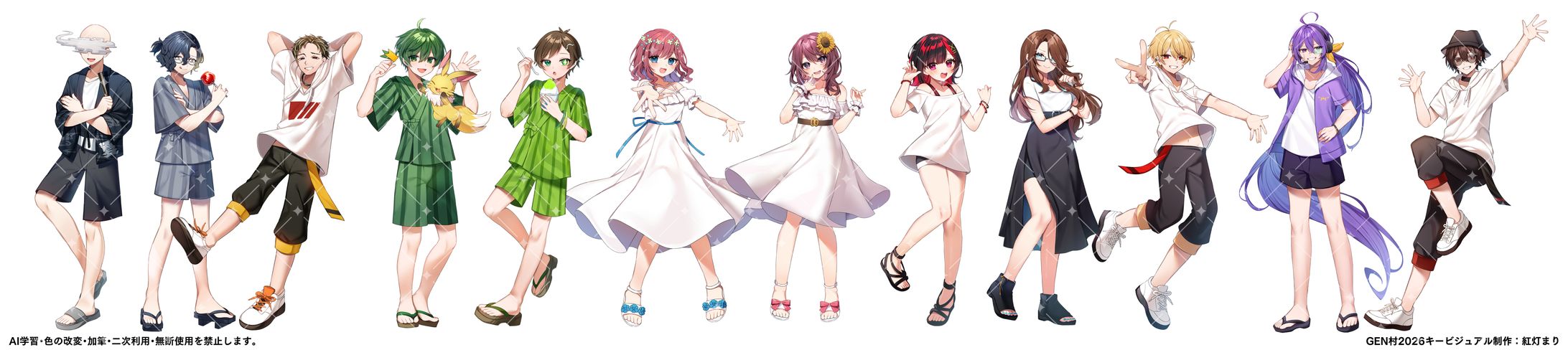 GEN村フェス2次会立ち絵(夏衣装)-1