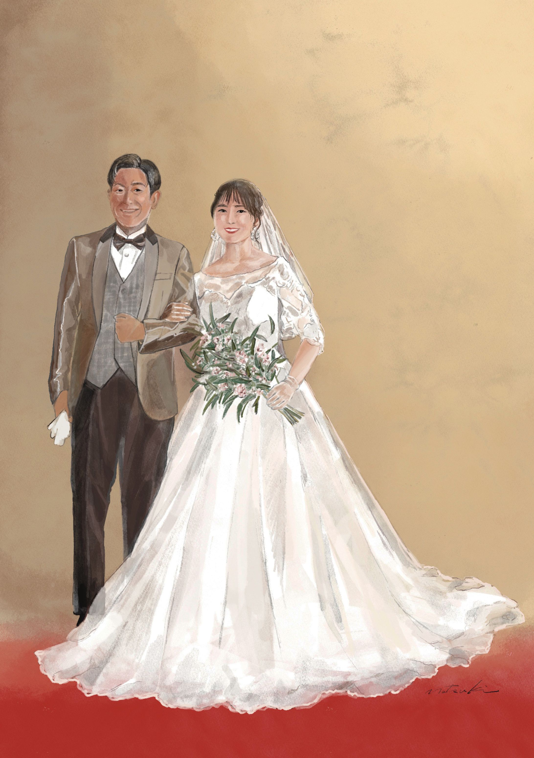 結婚式の似顔絵-1