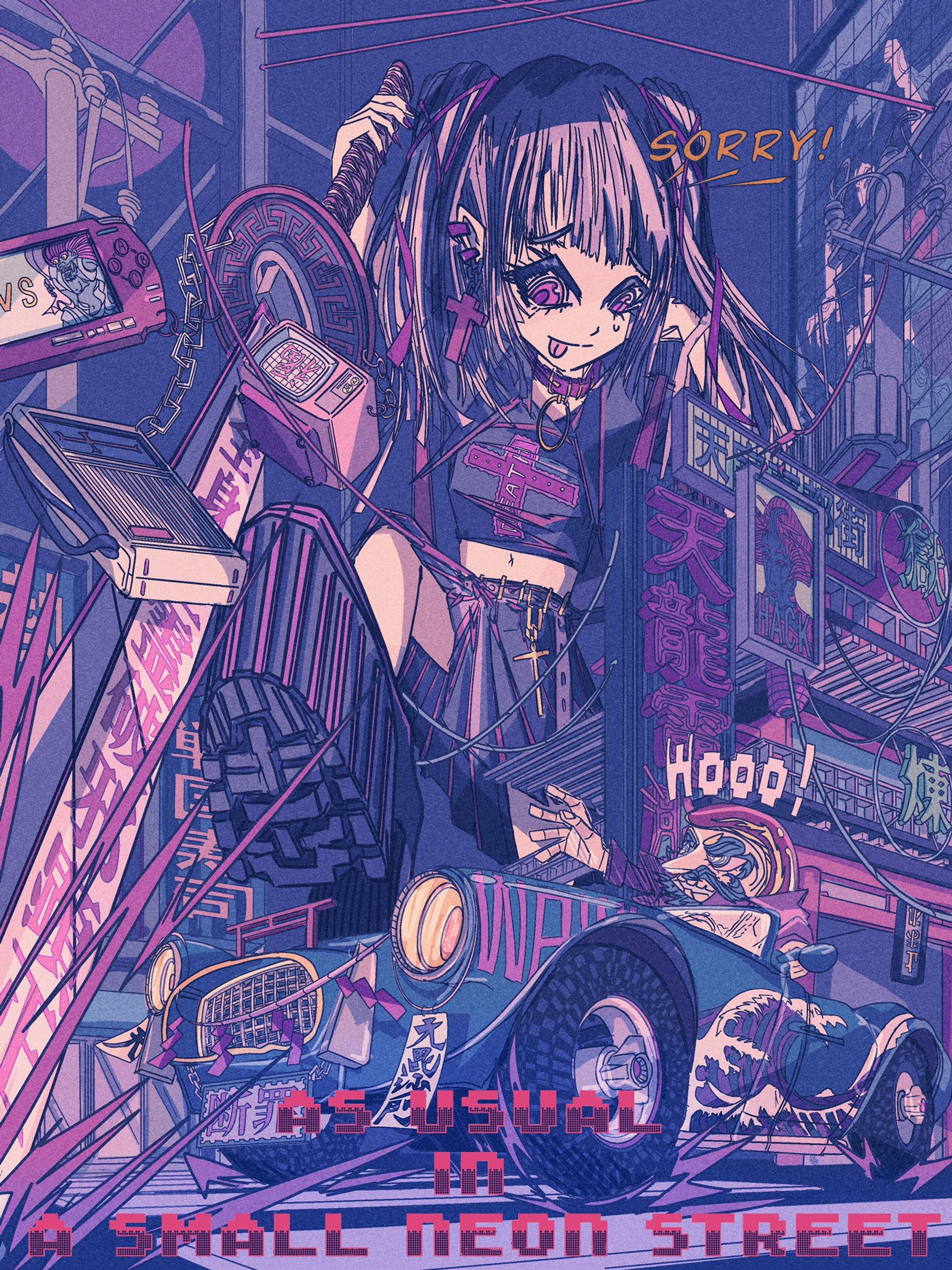 as usual in a small neon street-1