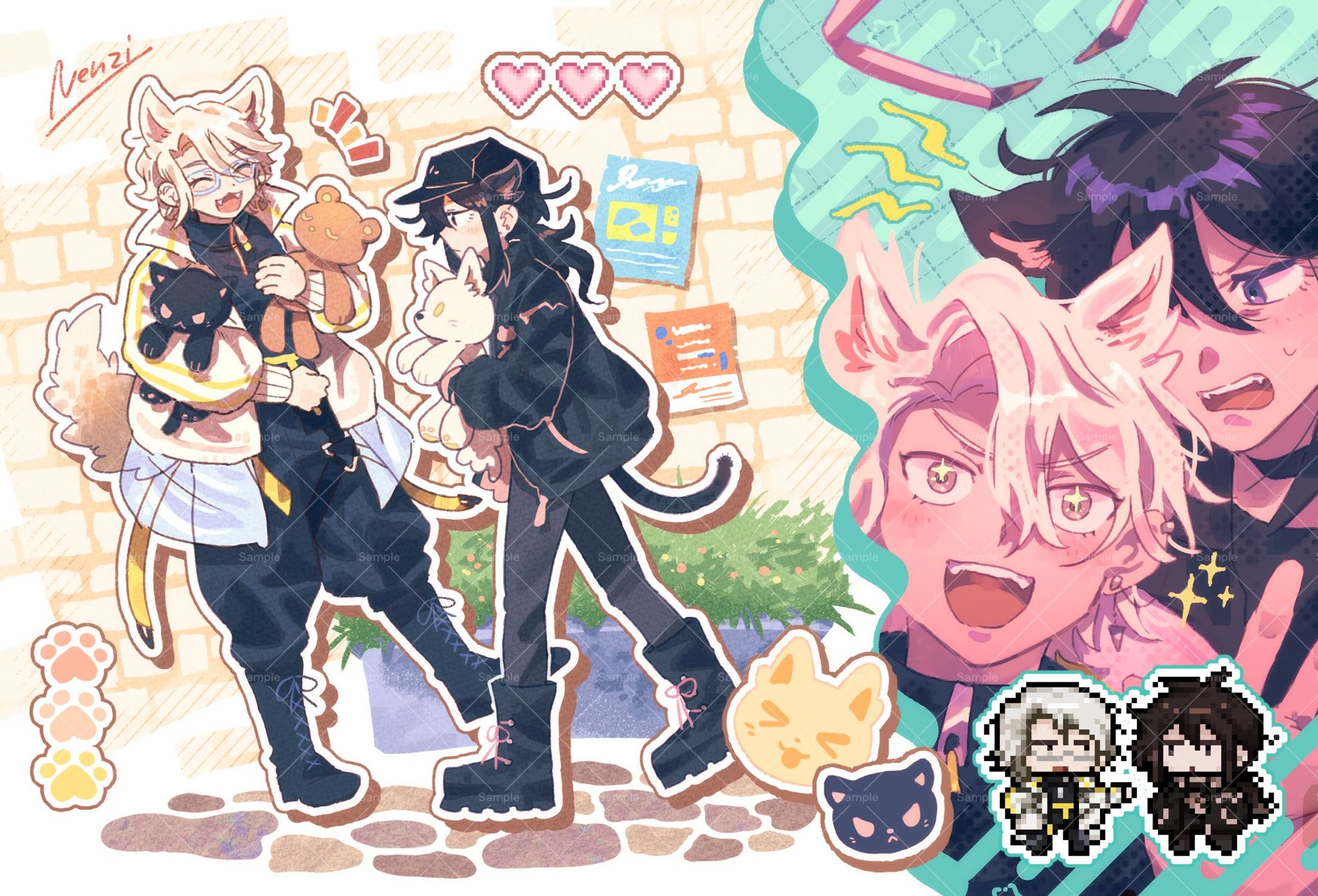 ご依頼  OC1枚絵+ドット絵【skeb】-1