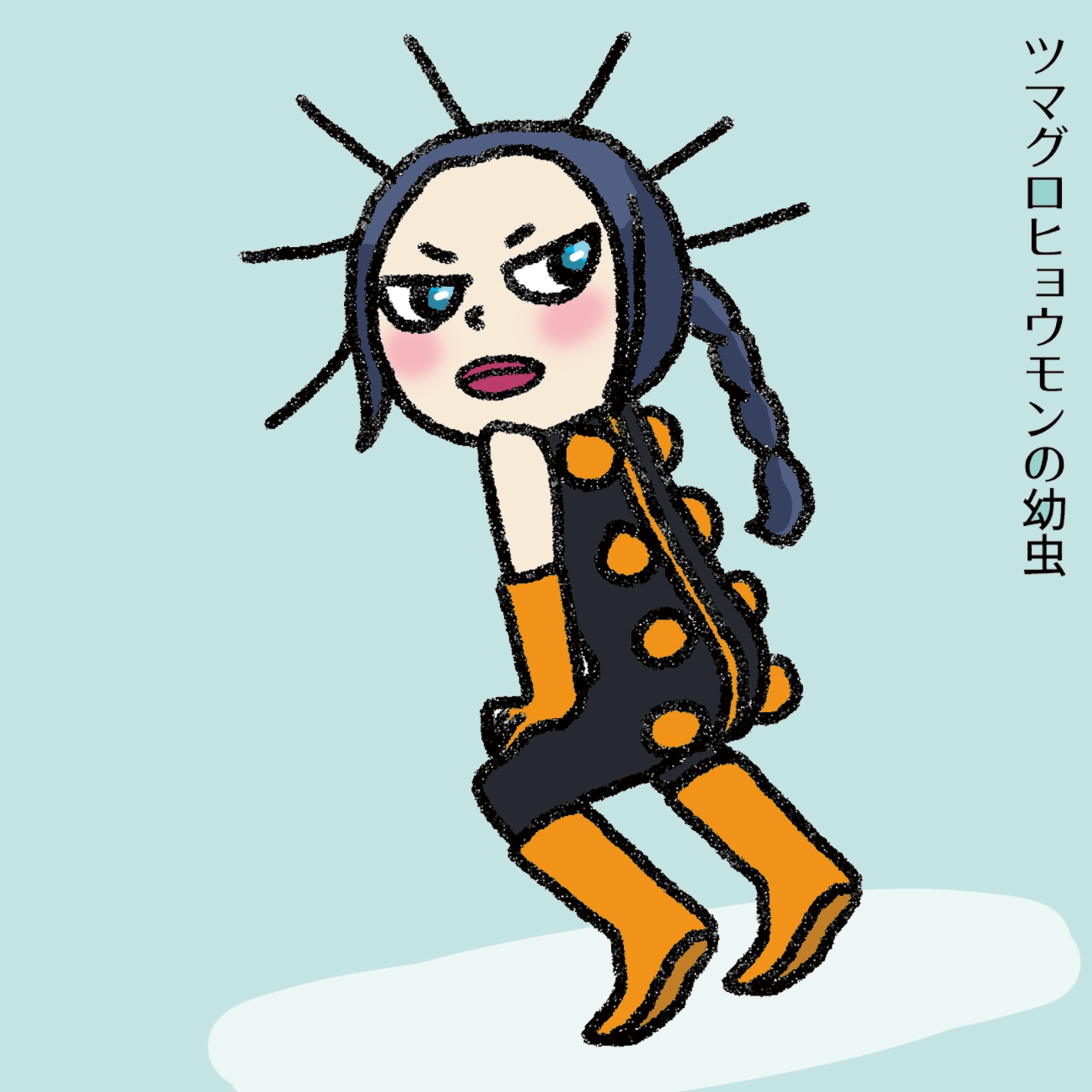 20221025ツマグロヒョウモンの幼虫-1