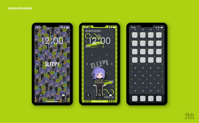 【skeb】Vtuber Sleepy Project様 スマホ壁紙