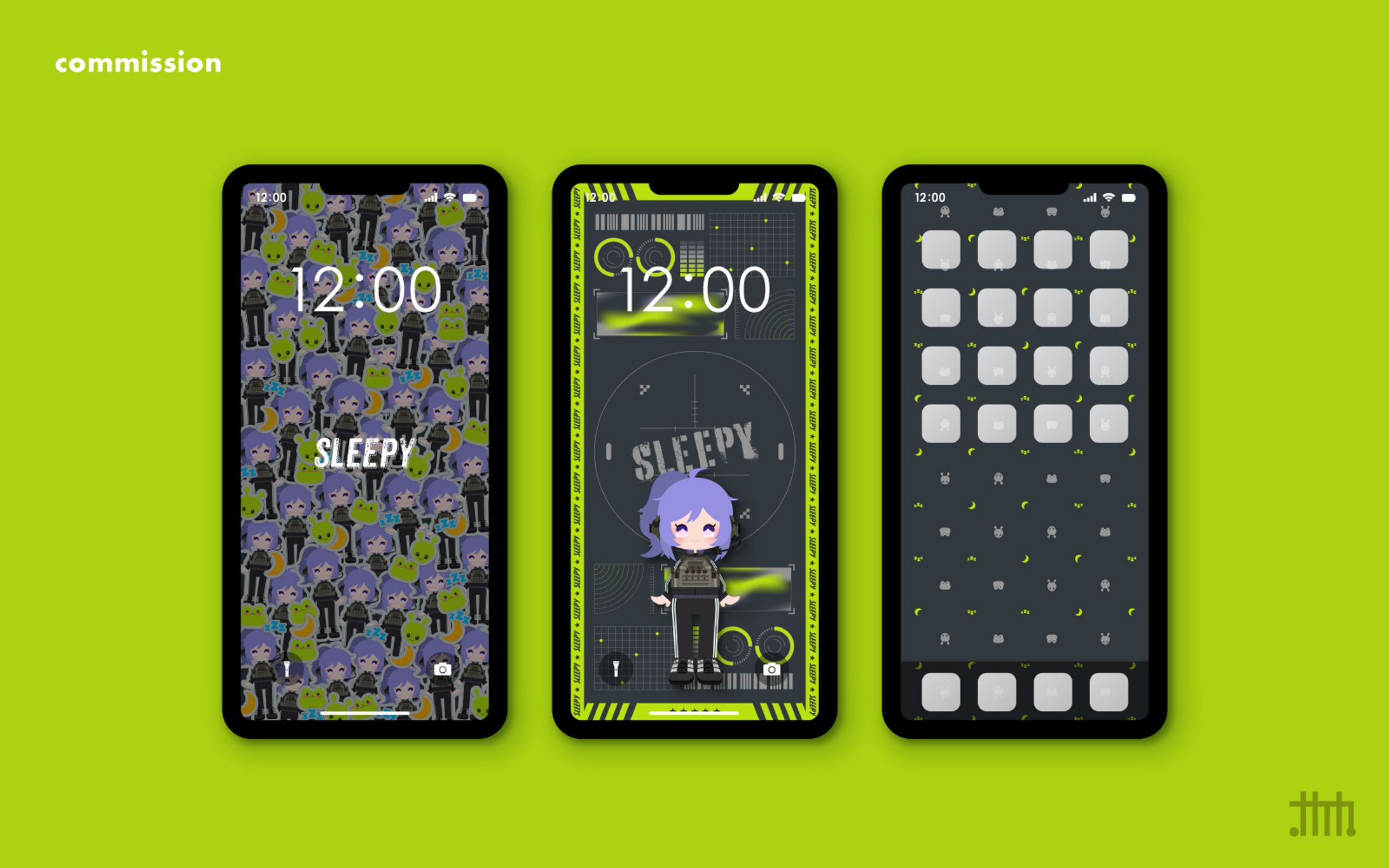 【skeb】Vtuber Sleepy Project様 スマホ壁紙-1