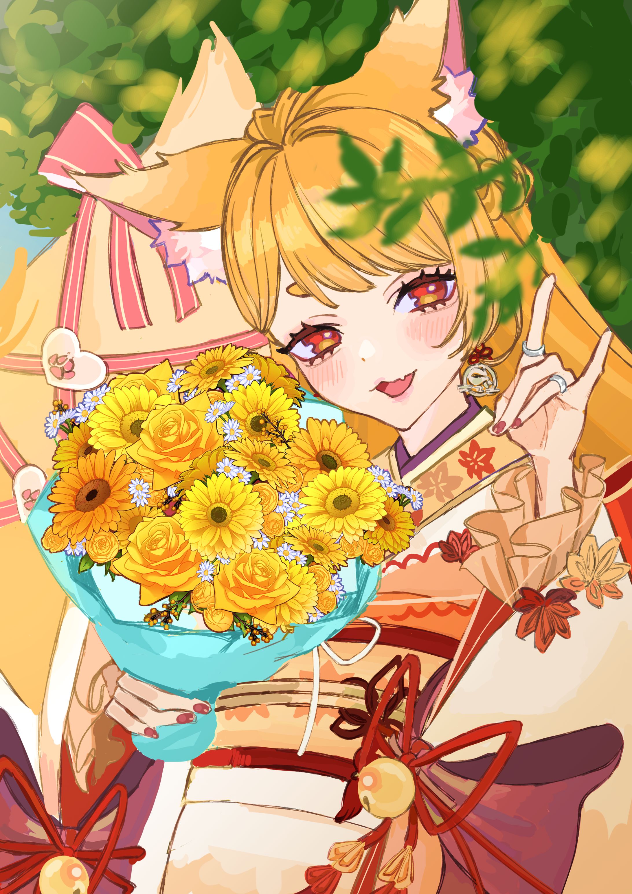 ぎゃるやこ様　誕生日記念イラスト-1