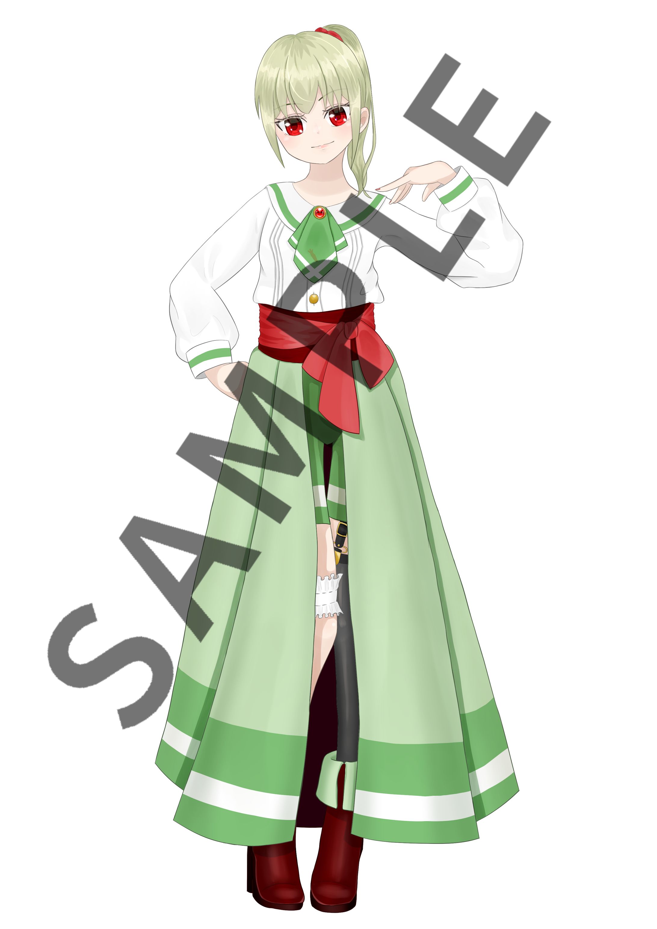 わさびオンラインくじグッズ用描きおろし立ち絵-1