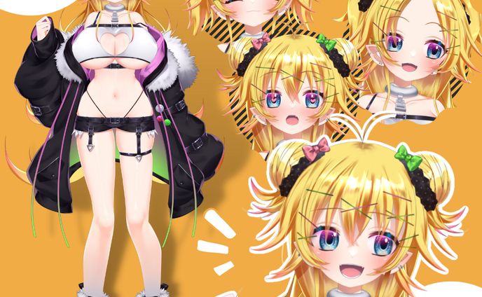 vtuber、一枚絵イラスト