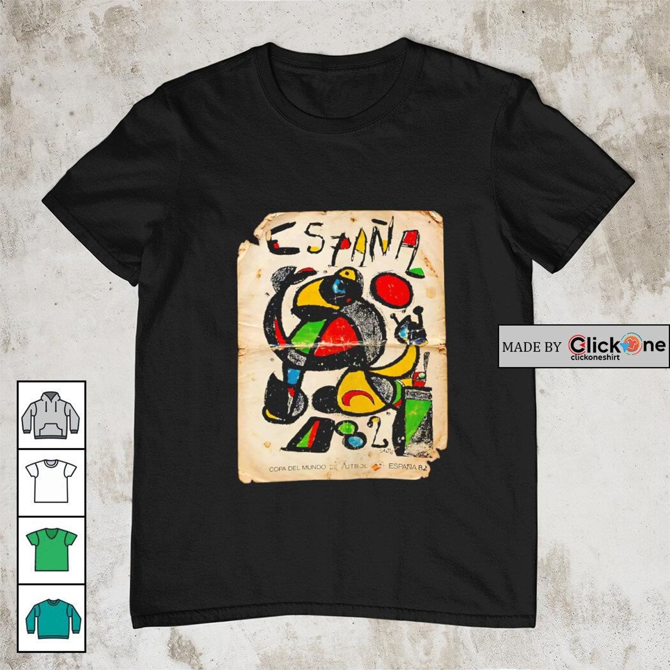 España 82 – Retro Football Poster Tribute Tee-1