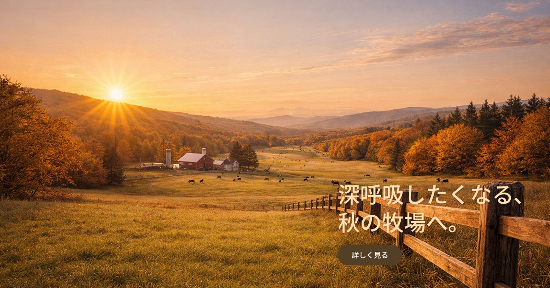 秋の牧場 観光PRバナー（Web広告想定）-1