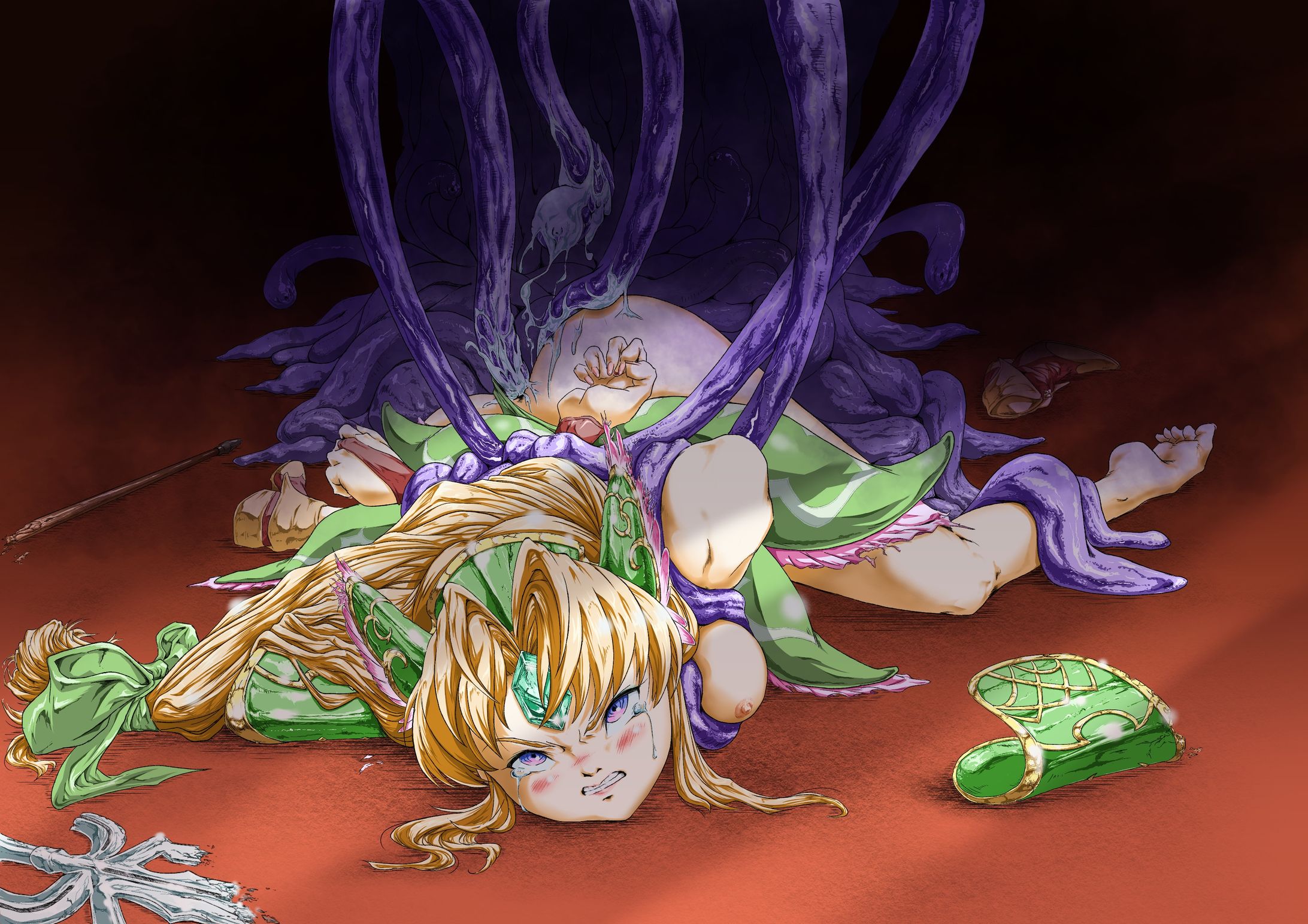 リース触手（聖剣伝説）　アニメ塗りっぽい-1