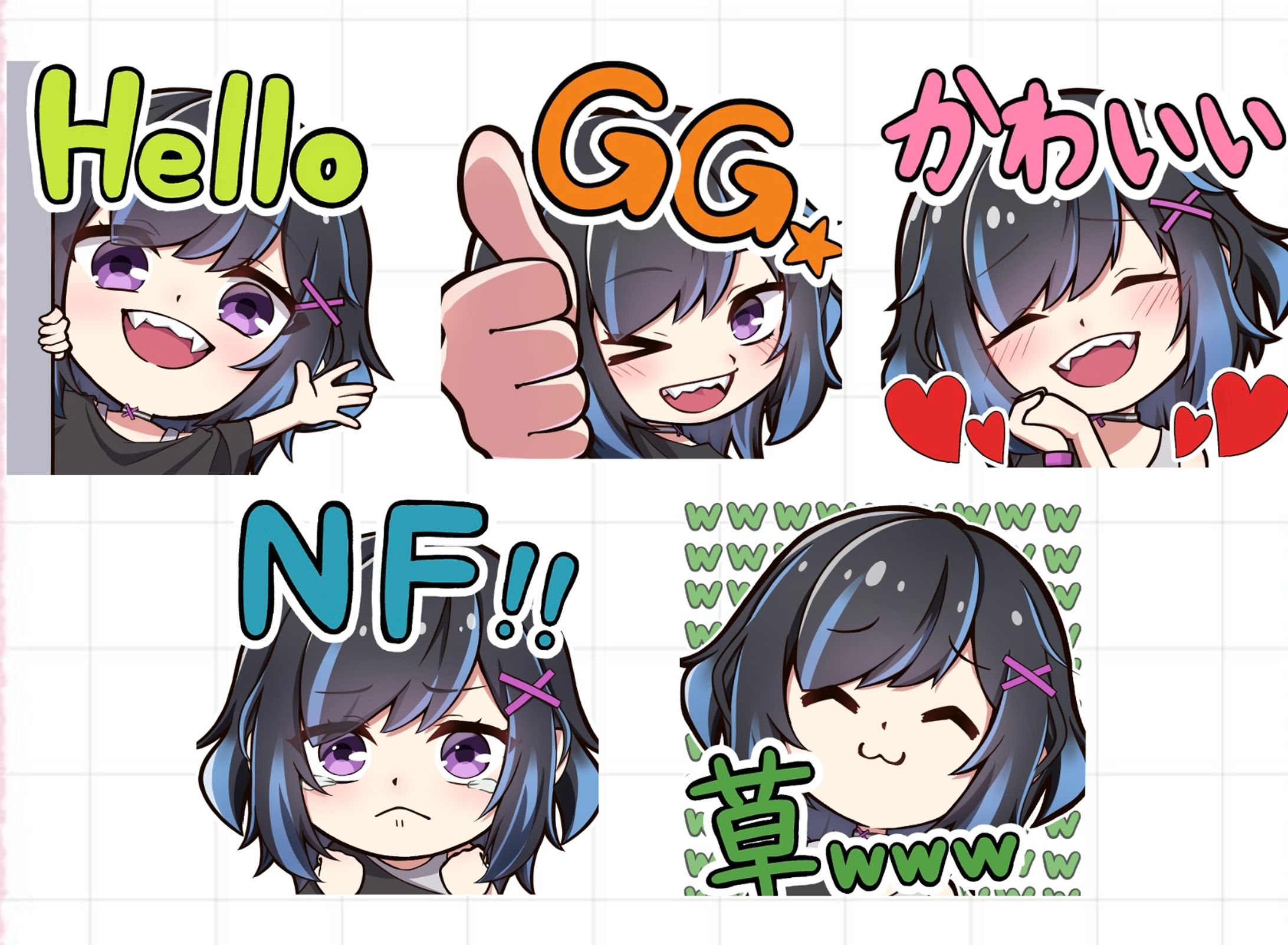 蒼月柊咲様 twitch用スタンプ-1