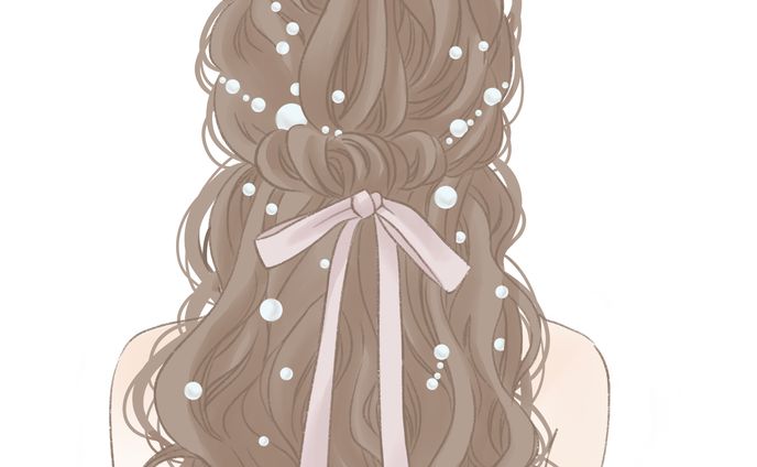 ブライダルヘアイラスト