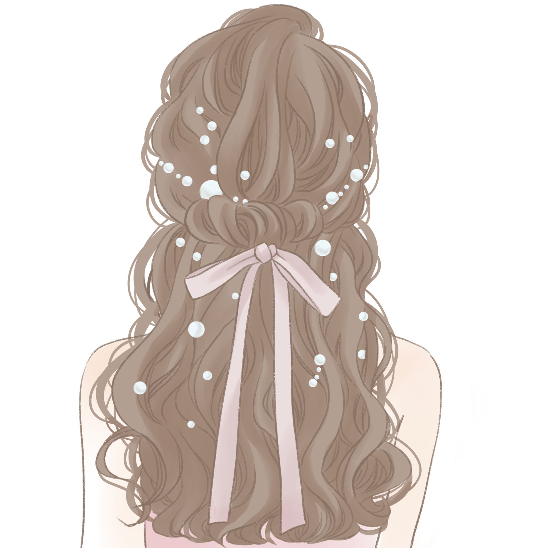 ブライダルヘアイラスト-1