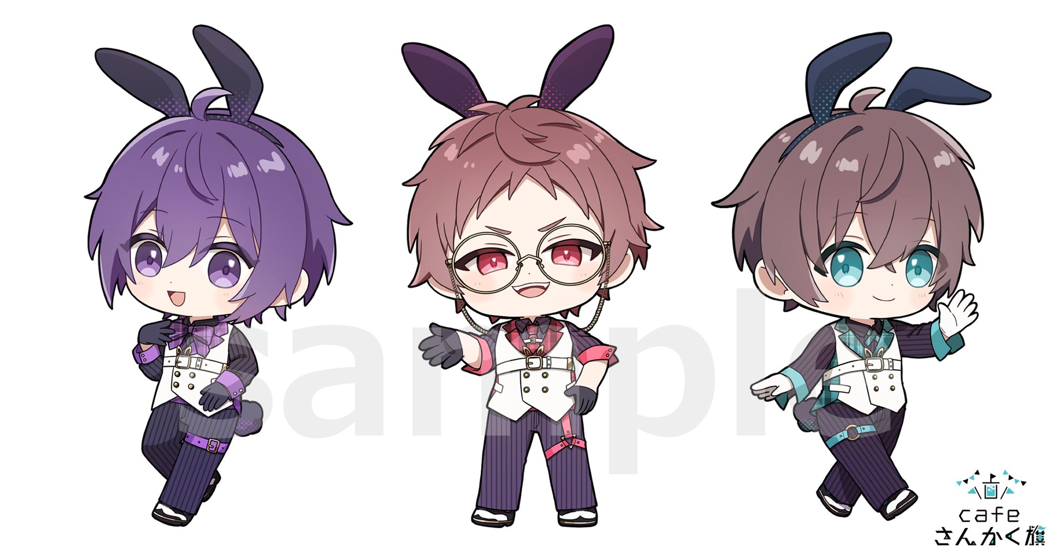 株式会社UMM様『cafeさんかく旗 × UMM.com』コラボSDイラスト-1