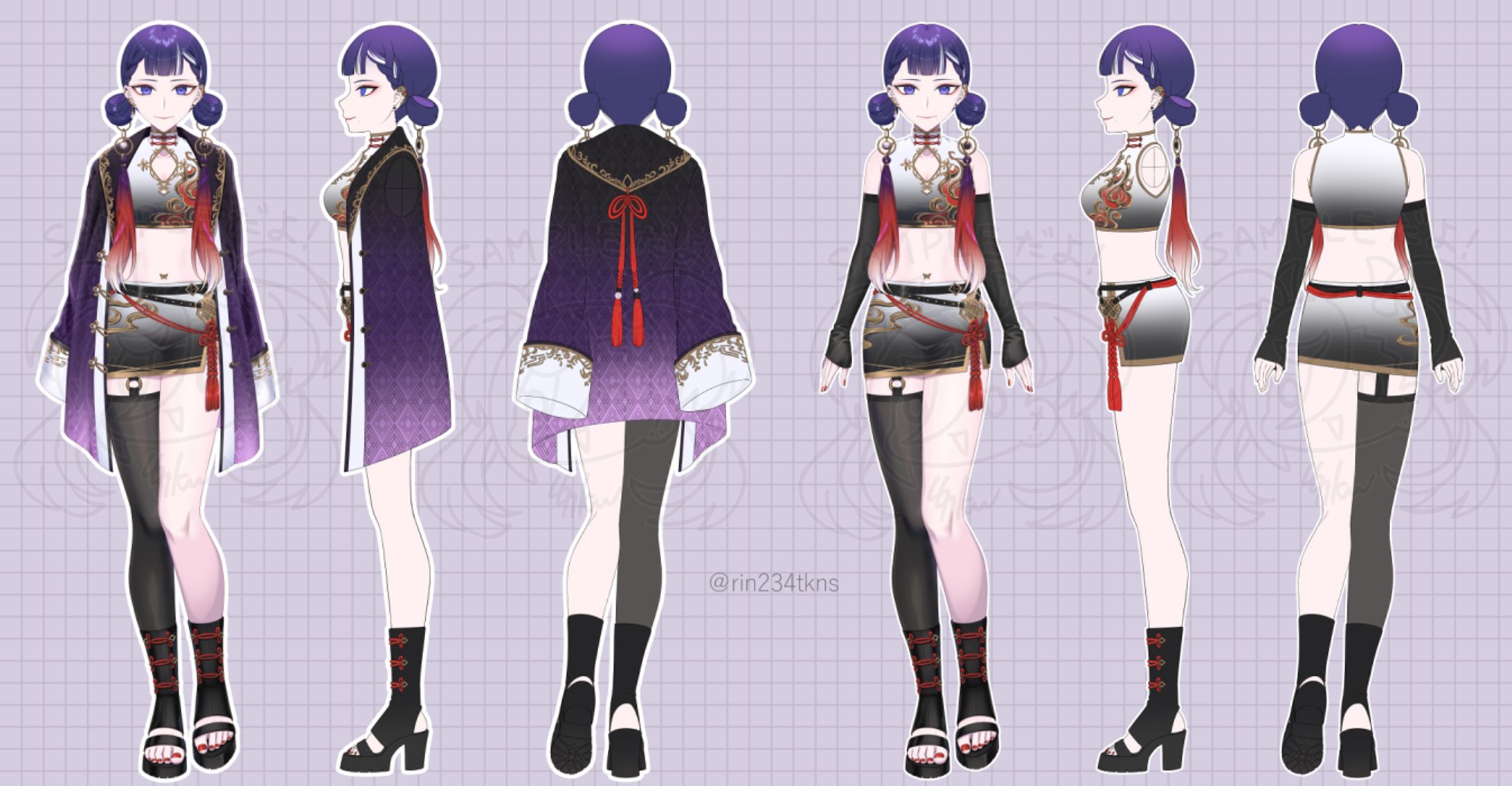 【Vtuber】高ノ瀬凛　新衣装お仕立て・三面図・キービジュアル-1