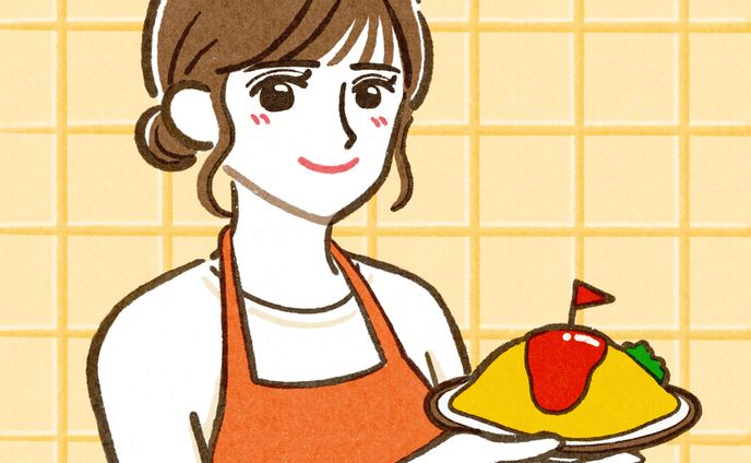 アイコンイラスト-料理ママ