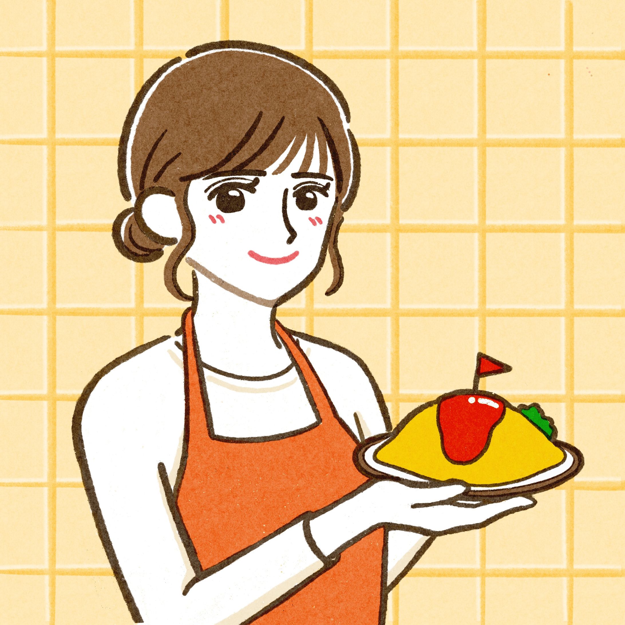 アイコンイラスト-料理ママ-1