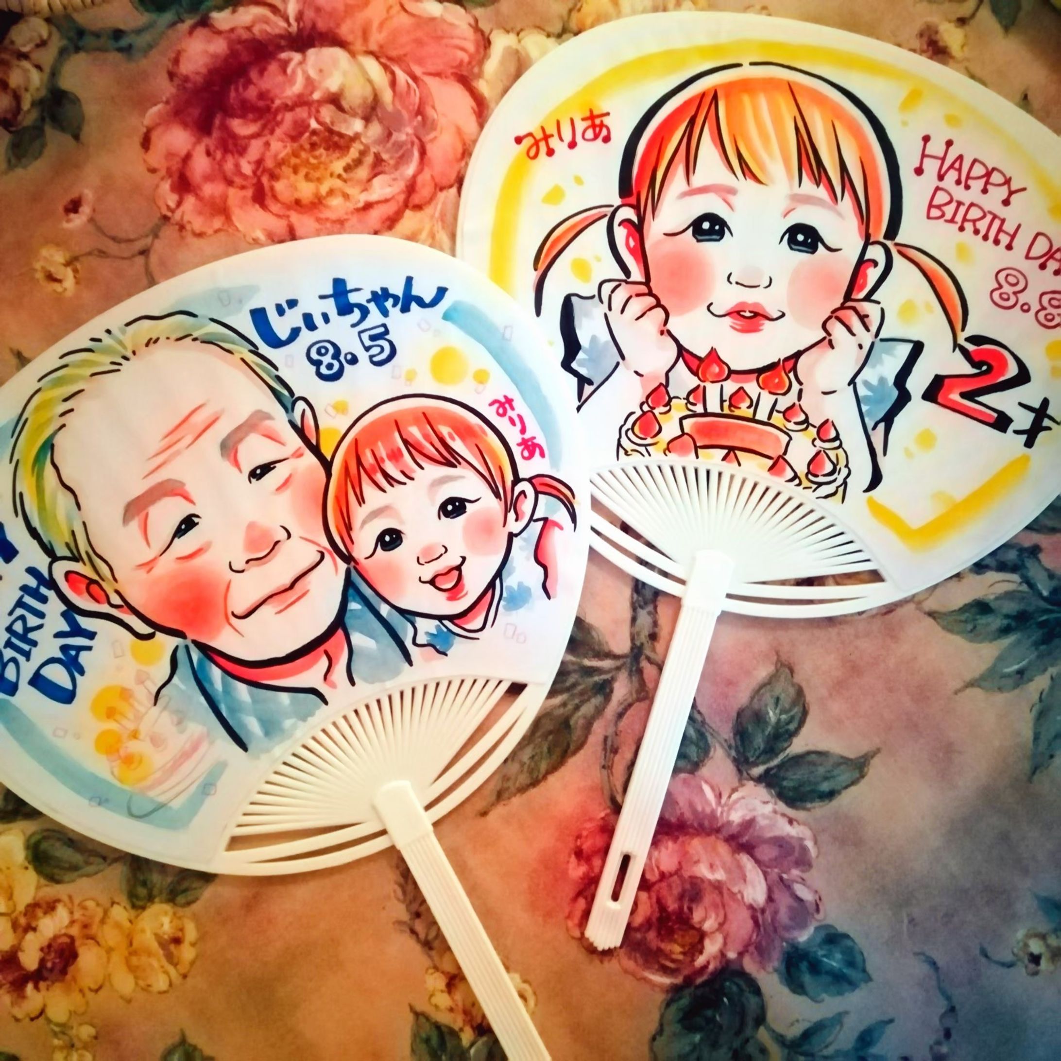 【似顔絵】うちわ似顔絵-1