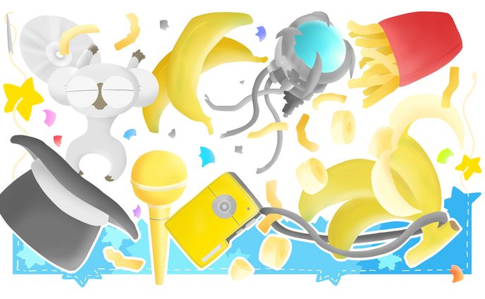 主線無しデフォルメイラスト