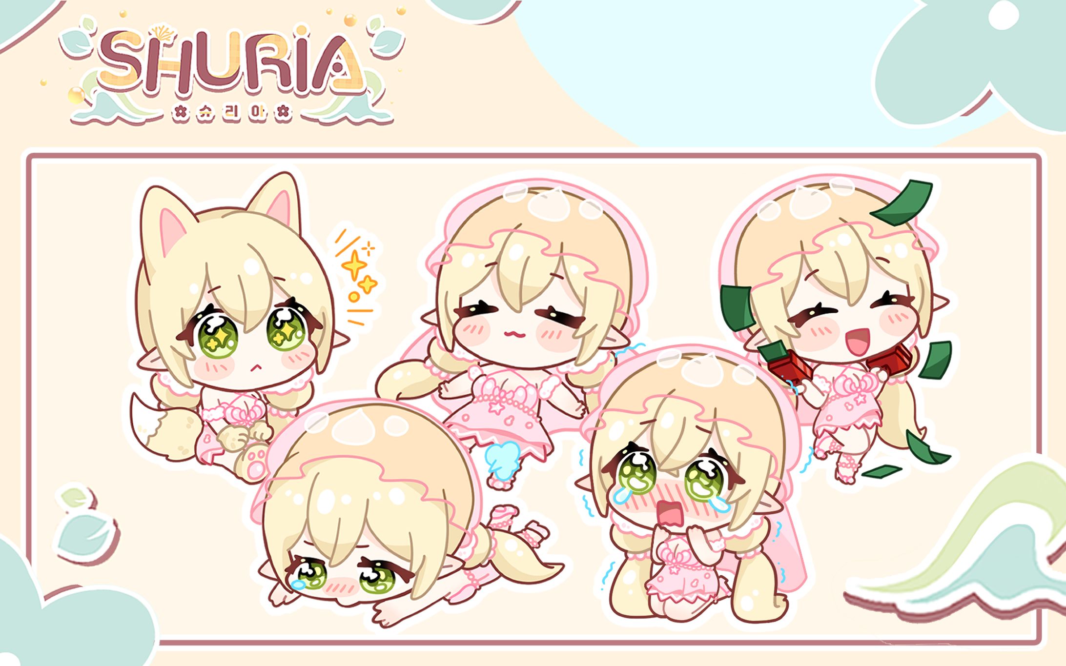 Vtuber 슈리아 グッズ SD イラスト-1