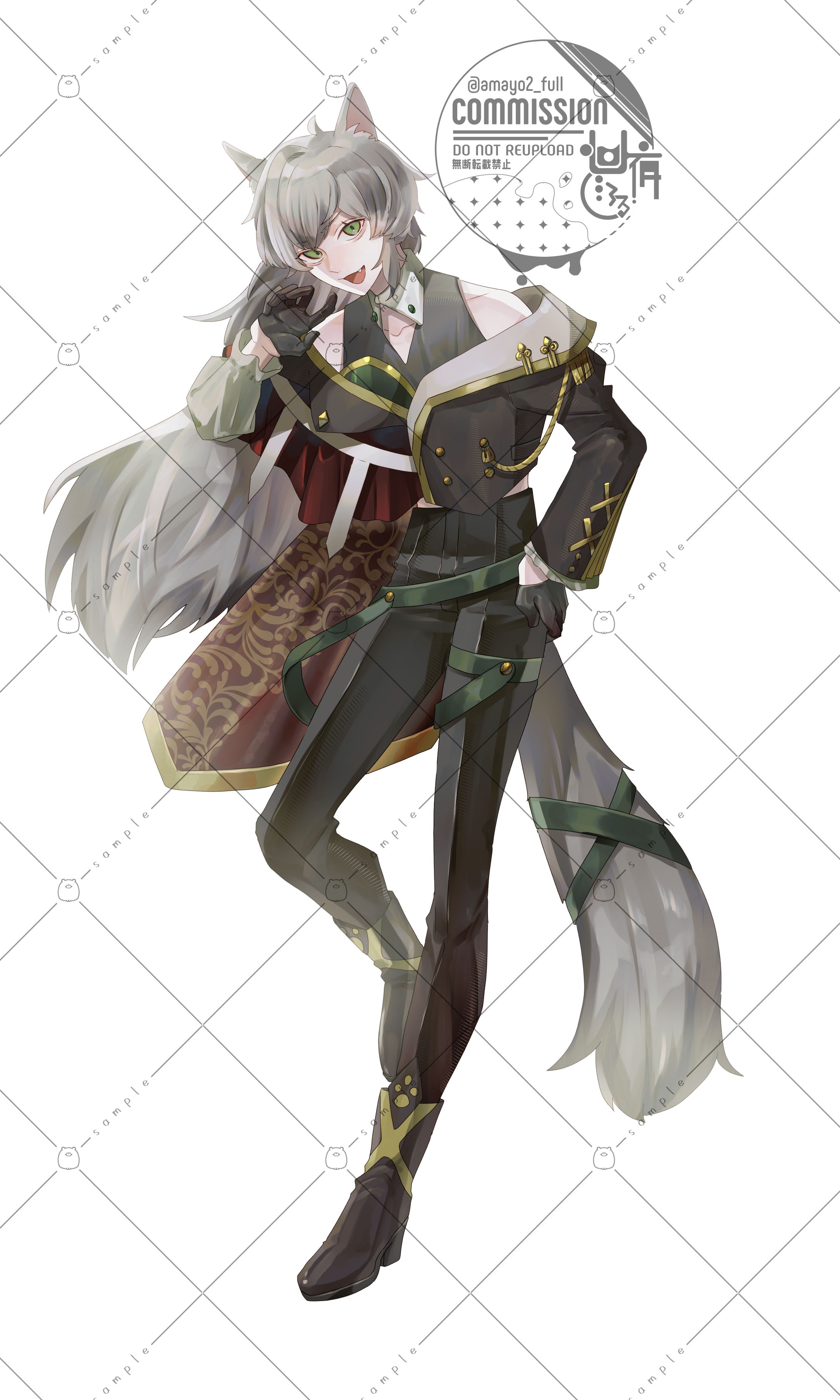 【ご依頼】立ち絵+キャラデザ+三面図+SDイラスト-1