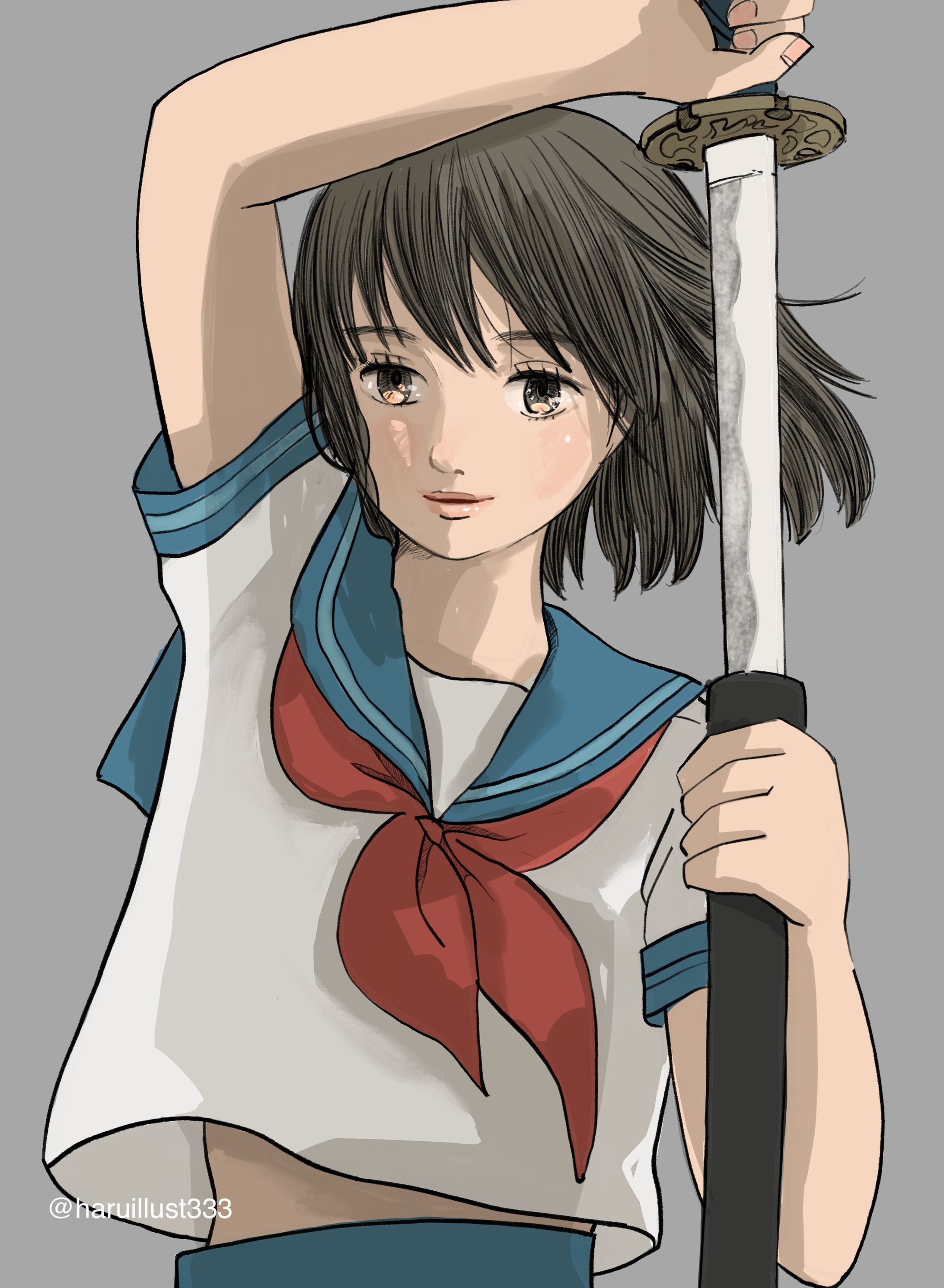 帯剣女子高生-1