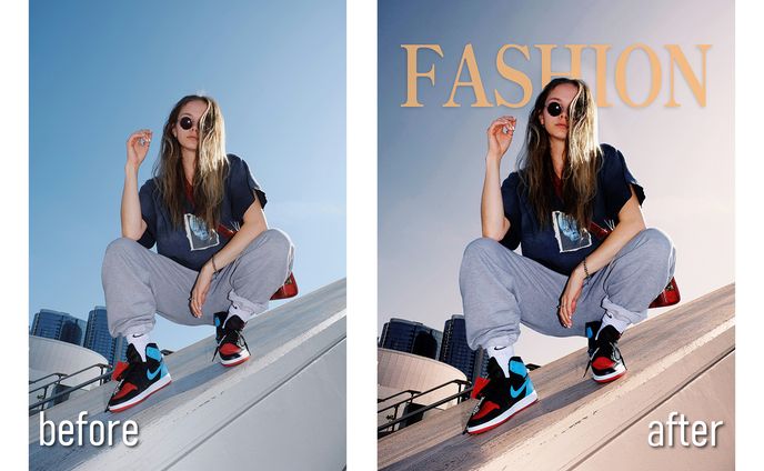 誌面風ポートレート加工