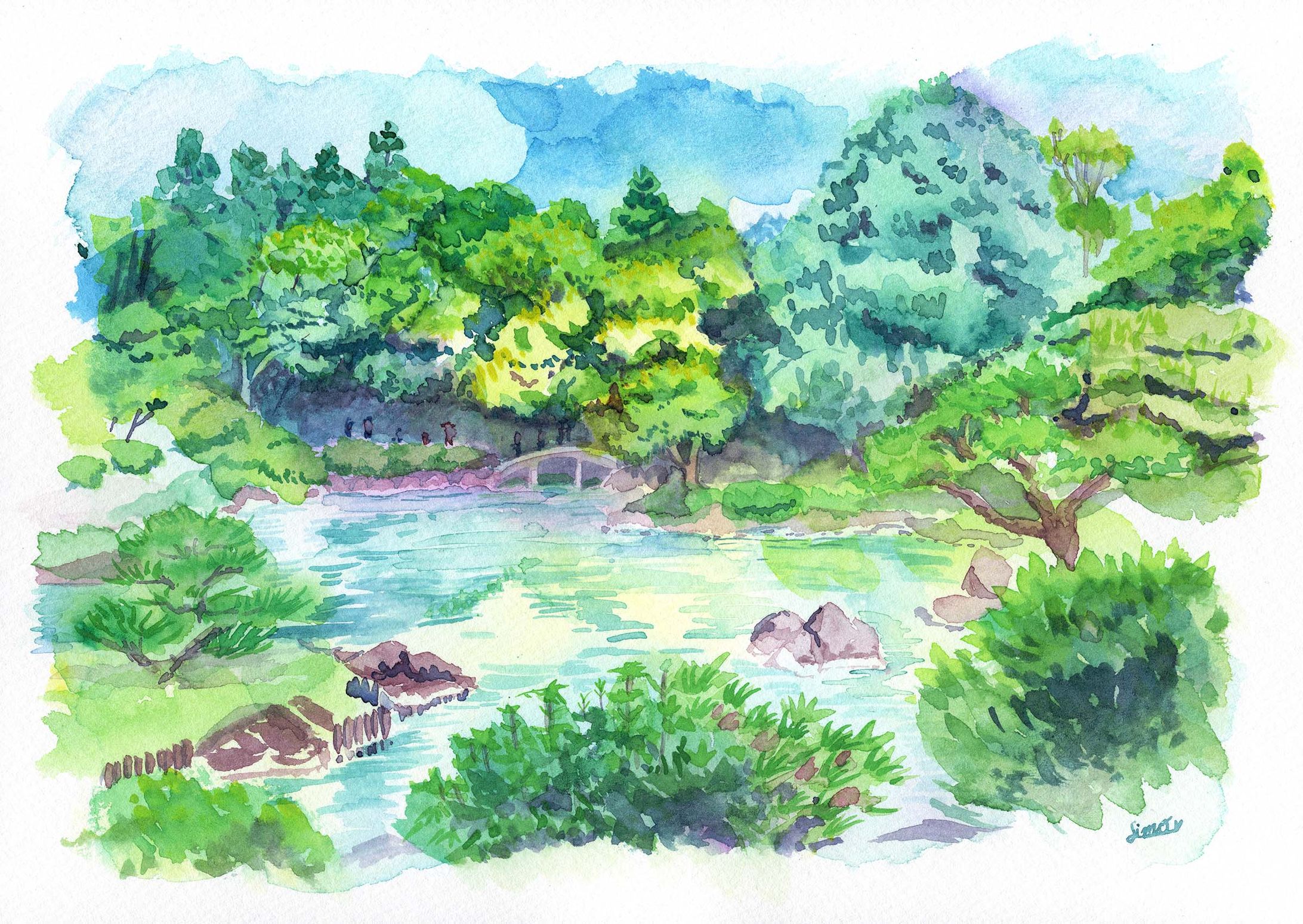 旧古河庭園 日本庭園-1