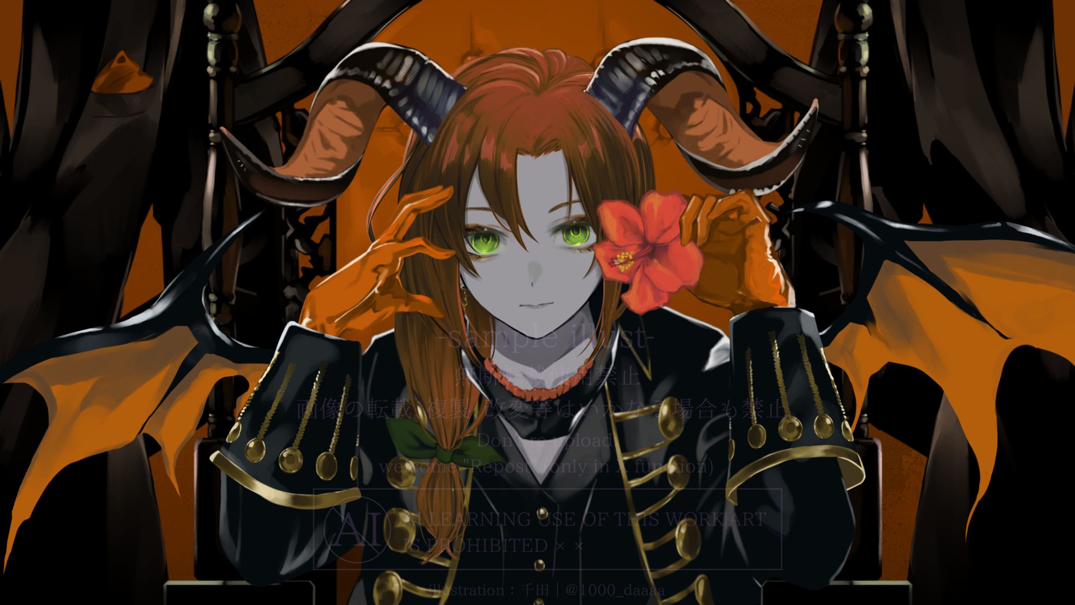[お仕事]『デーモンロード/Kanaria』歌ってみたMVイラスト-1