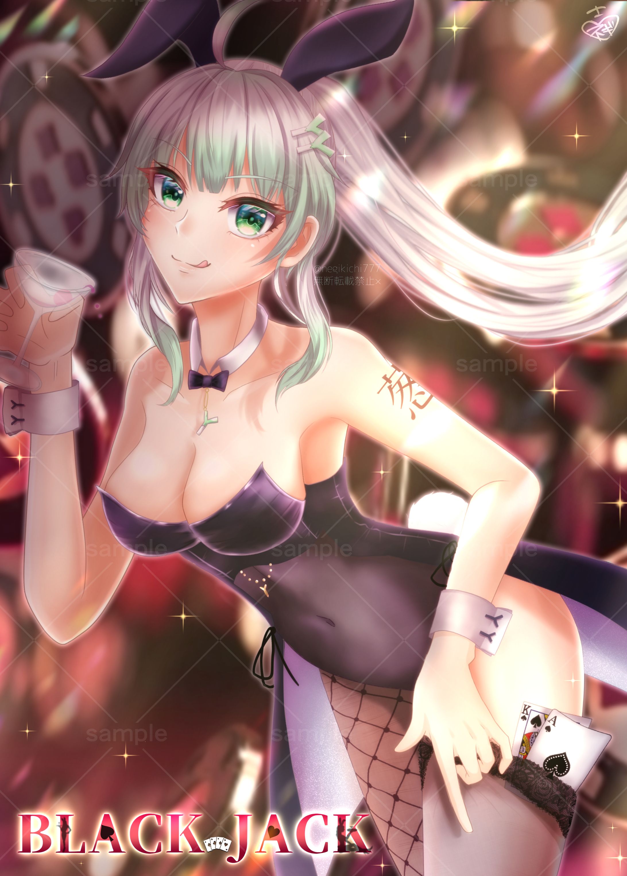 オリジナル楽曲「BLACK JACK」キービジュアルイラスト-1