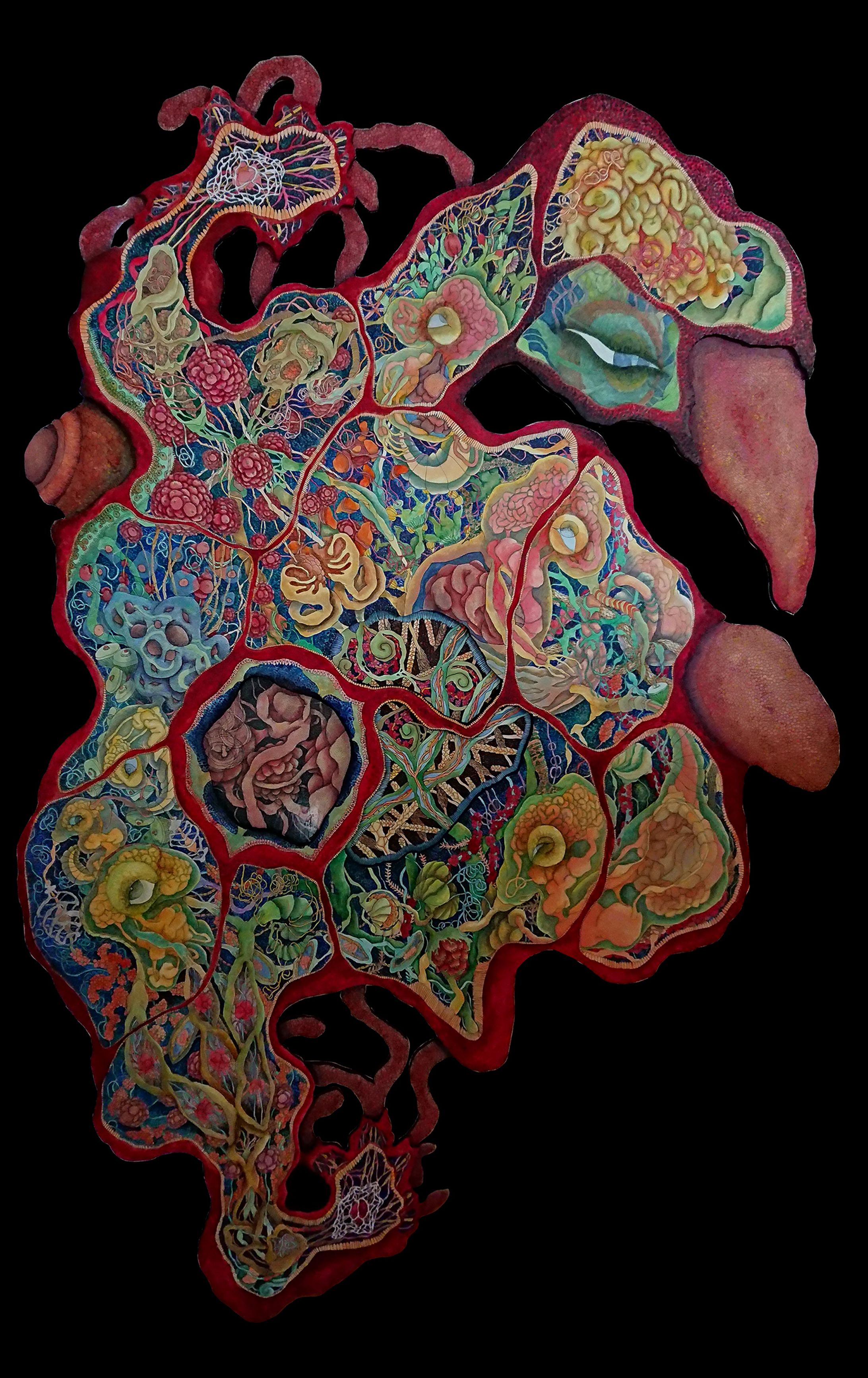 絵画作品「自己＝不定形生物」-1