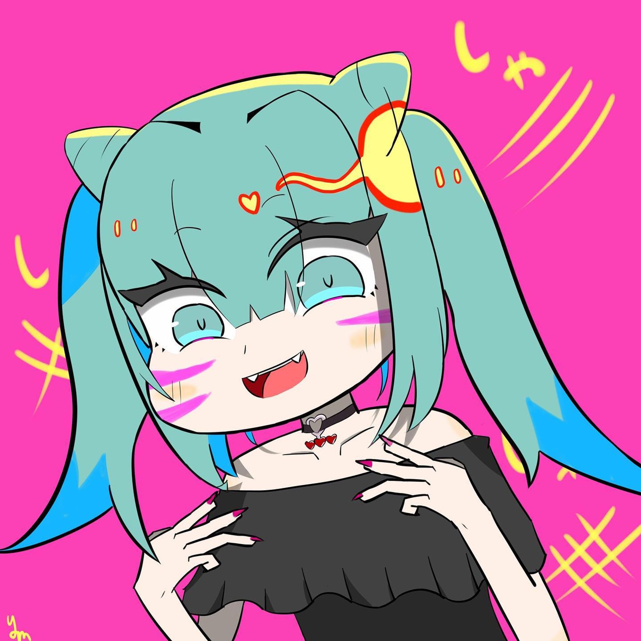 「アニマル」
#初音ミク
#初音ミクイラスト
#artwork 
#illust 
#hatsunemiku 
#vocaloid-1
